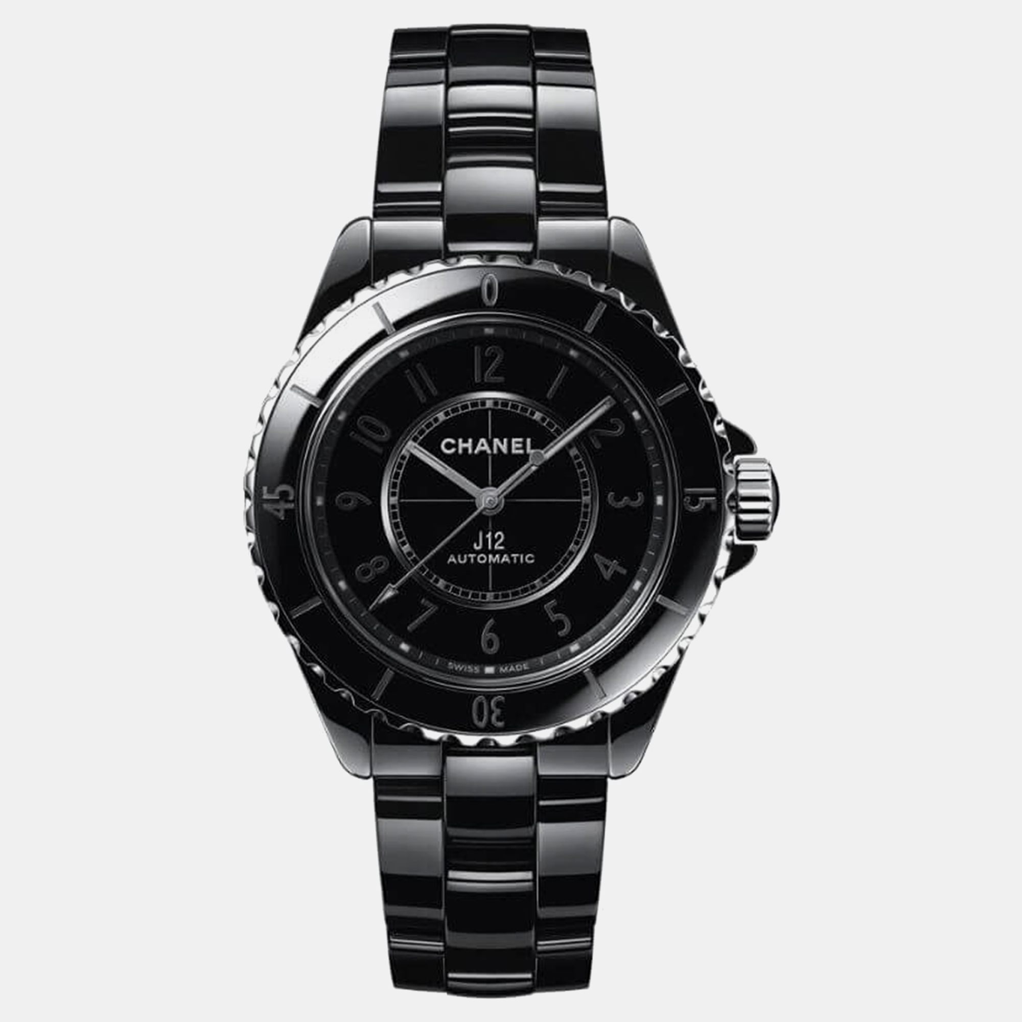 

Chanel Black Ceramic J12 H6185 Automatic Men's Wristwatch