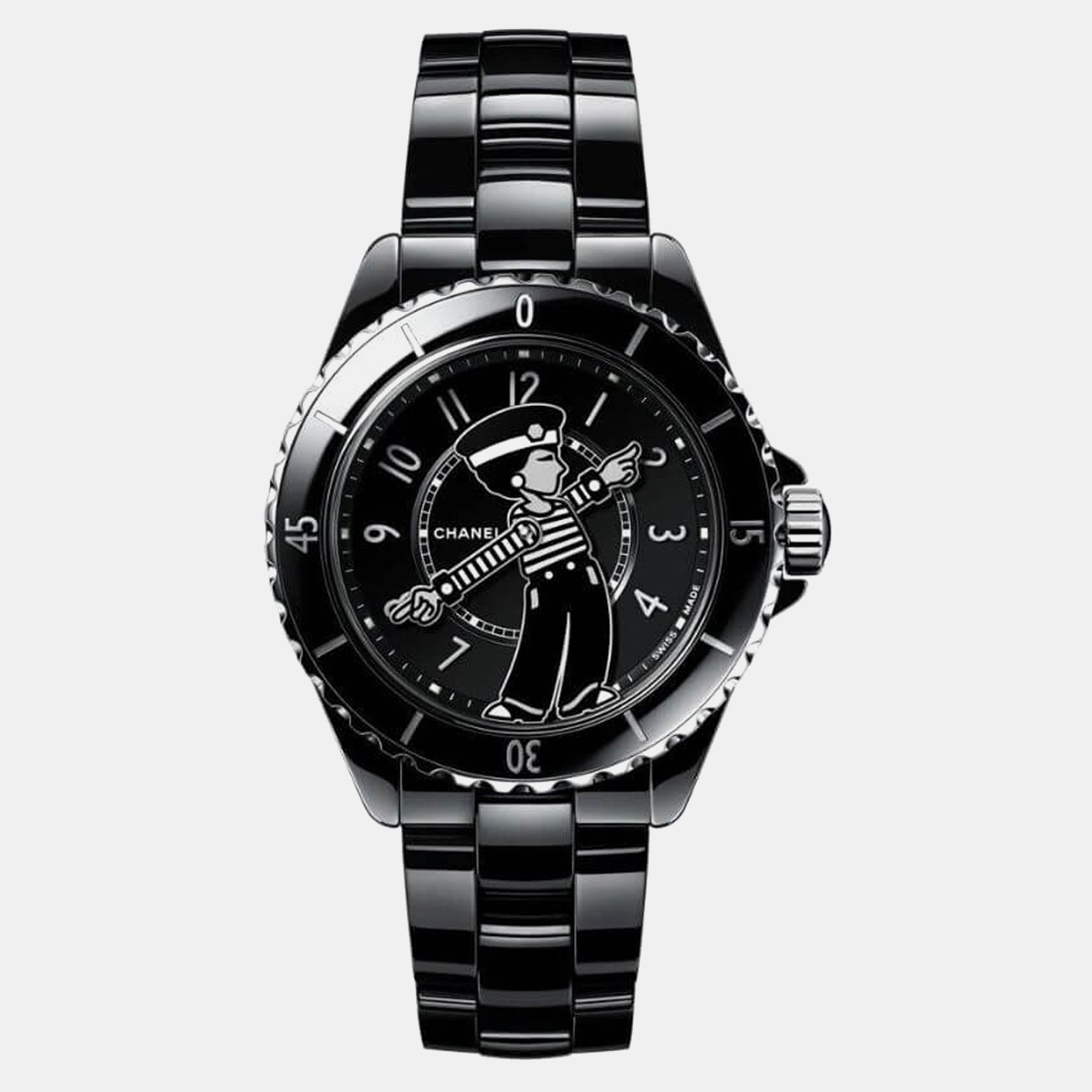 

Chanel Black Ceramic J12 H7609 Automatic Men's Wristwatch