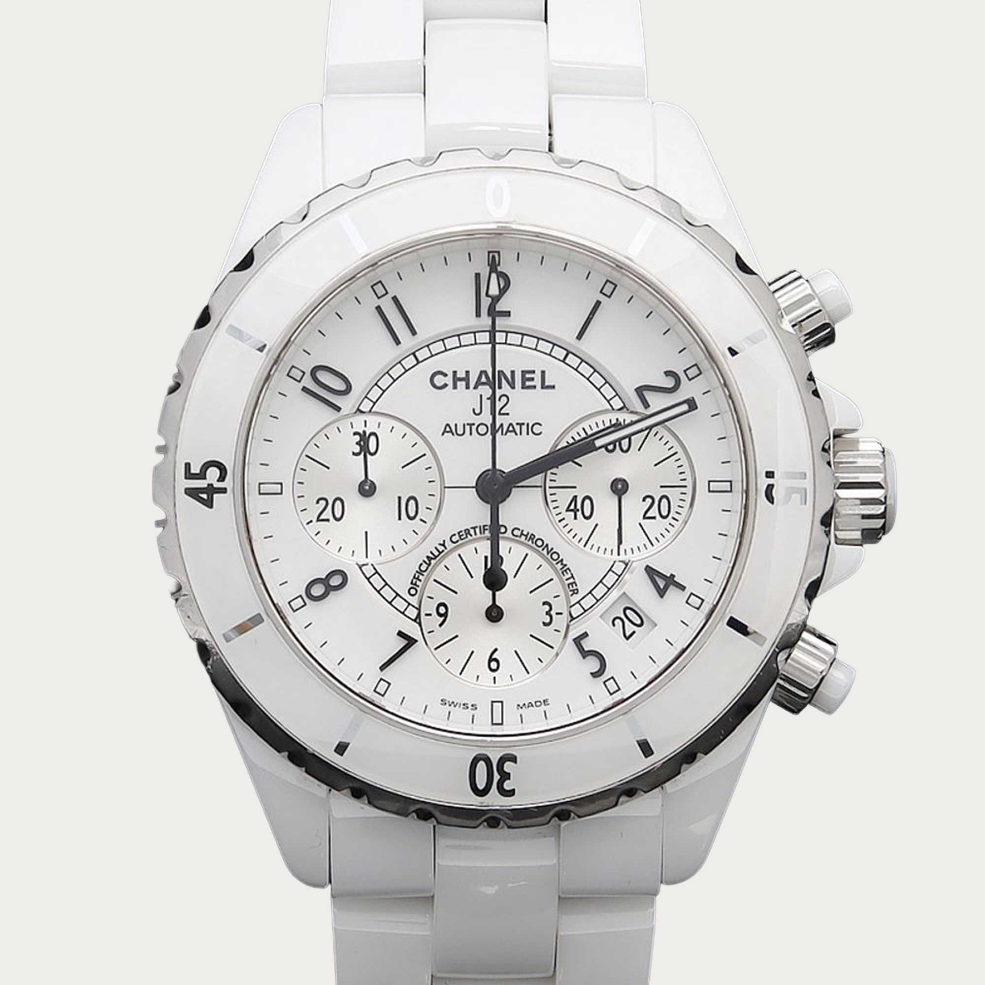 

Chanel J12 Automatic Ceramic Stainless Steel Men's Wristwatch 41 mm, White
