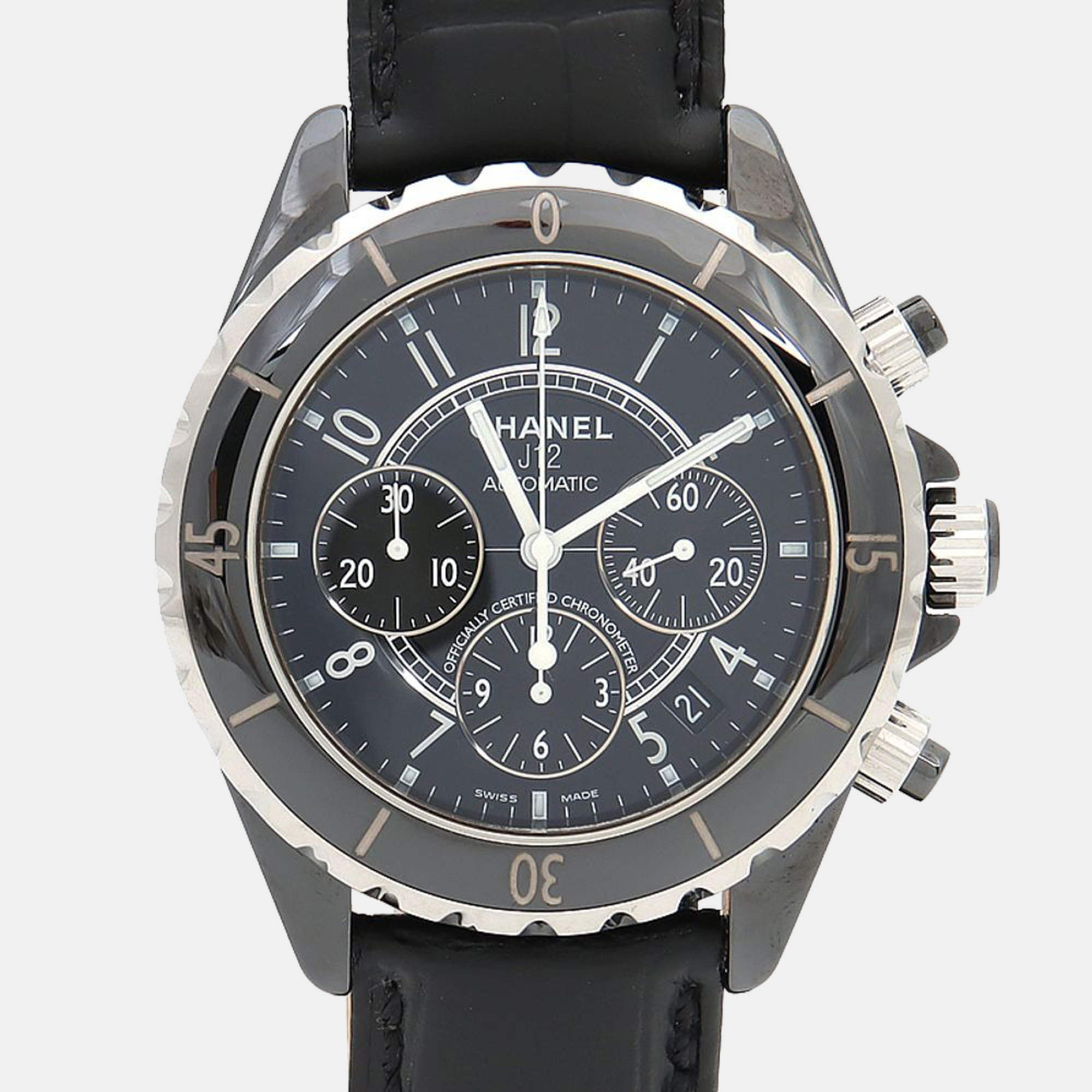 

Chanel J12 Automatic Ceramic Stainless Steel Men's Wristwatch 41 mm, Black