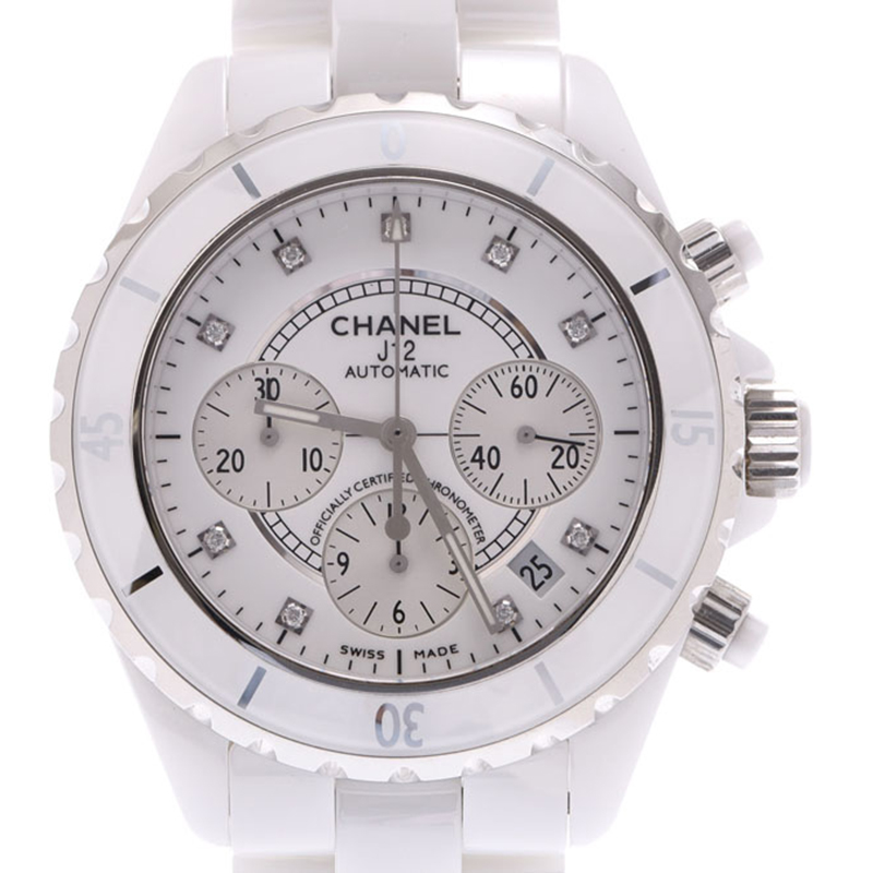 

Chanel White Stainless Steel and Ceramic J12 H2009 Chromatic Men's Wristwatch
