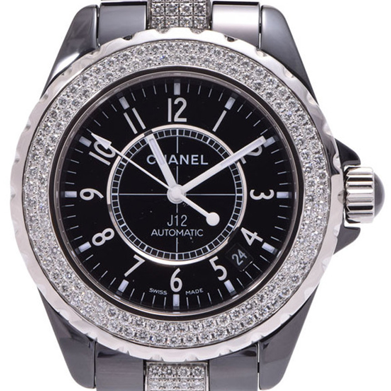 

Chanel Black Diamond Ceramic H1339 J12 Automatic Men's Wristwatch