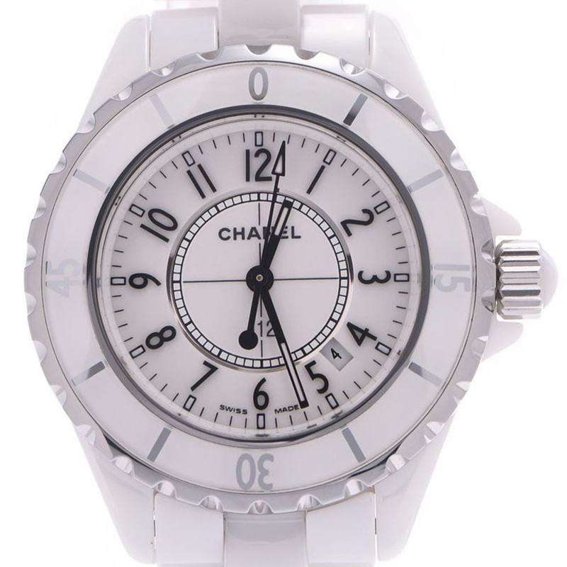 

Chanel White Ceramic J12 Quartz H0968 Men's Wristwatch