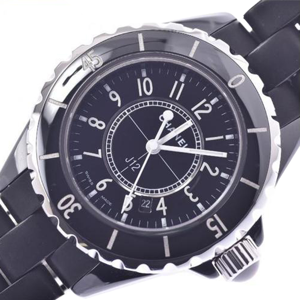 

Chanel Black Ceramic J12 H0681 Quartz Men's Wristwatch