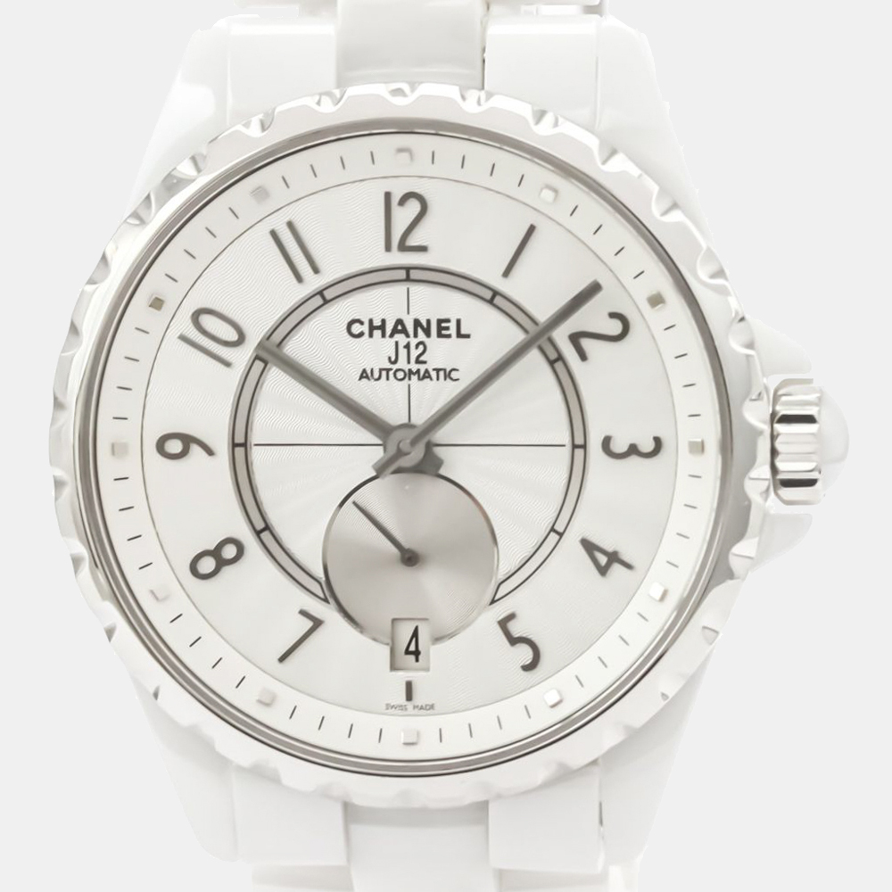 

Chanel White Ceramic J12 Automatic H3837 Men's Wristwatch 37 mm