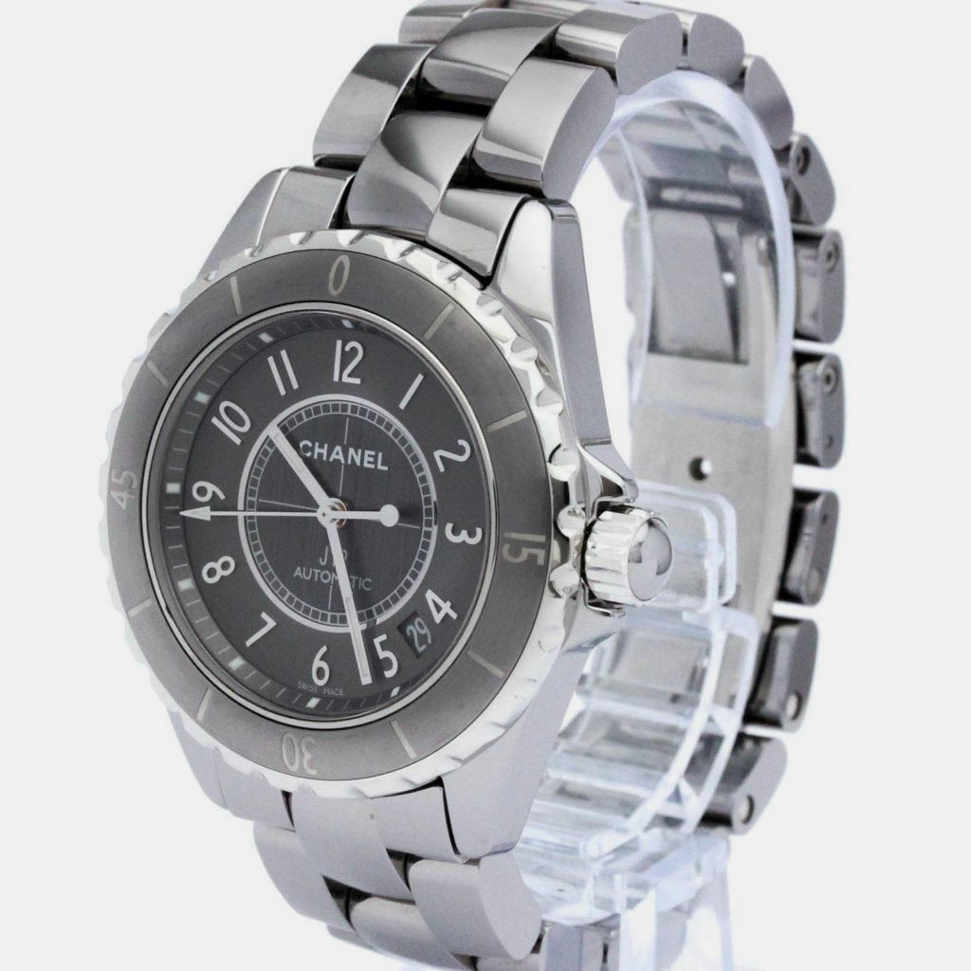 

Chanel Black Ceramic And Titanium J12 H2979 Automatic Men's Wristwatch 38 mm