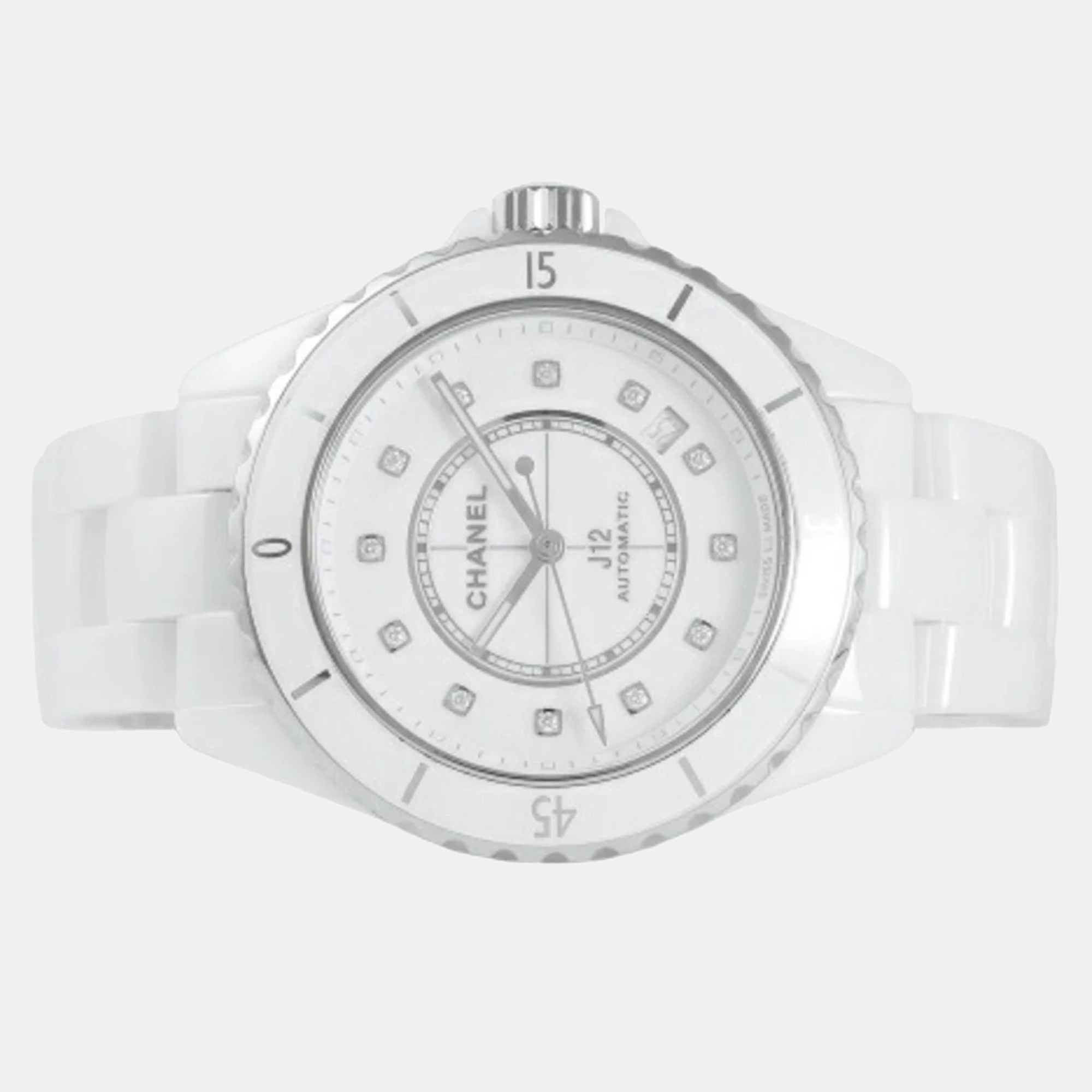 

Chanel White Ceramic J12 H5705 Automatic Men's Wristwatch 38 mm