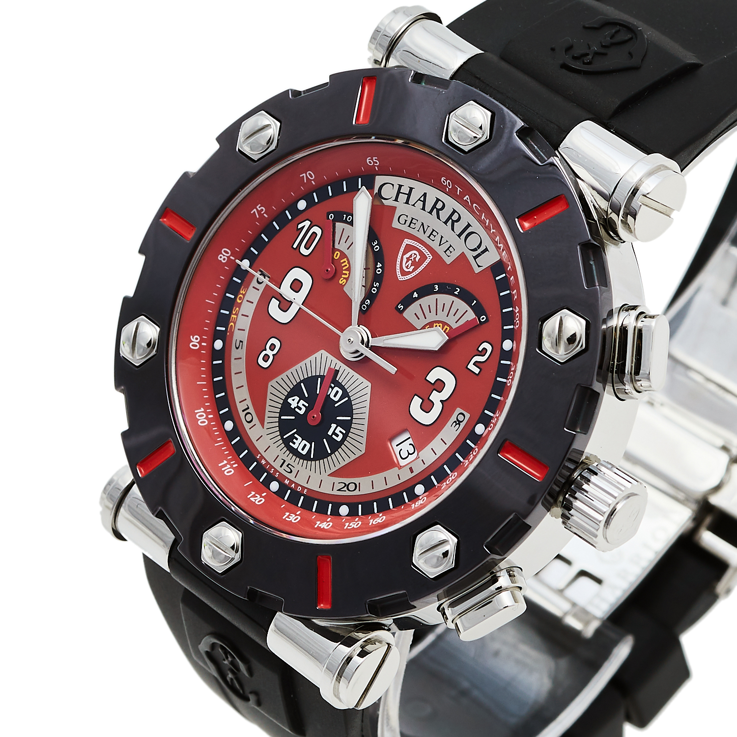 

Charriol Red Stainless Steel Rotonde Retrograde RT42CR Men's Wristwatch
