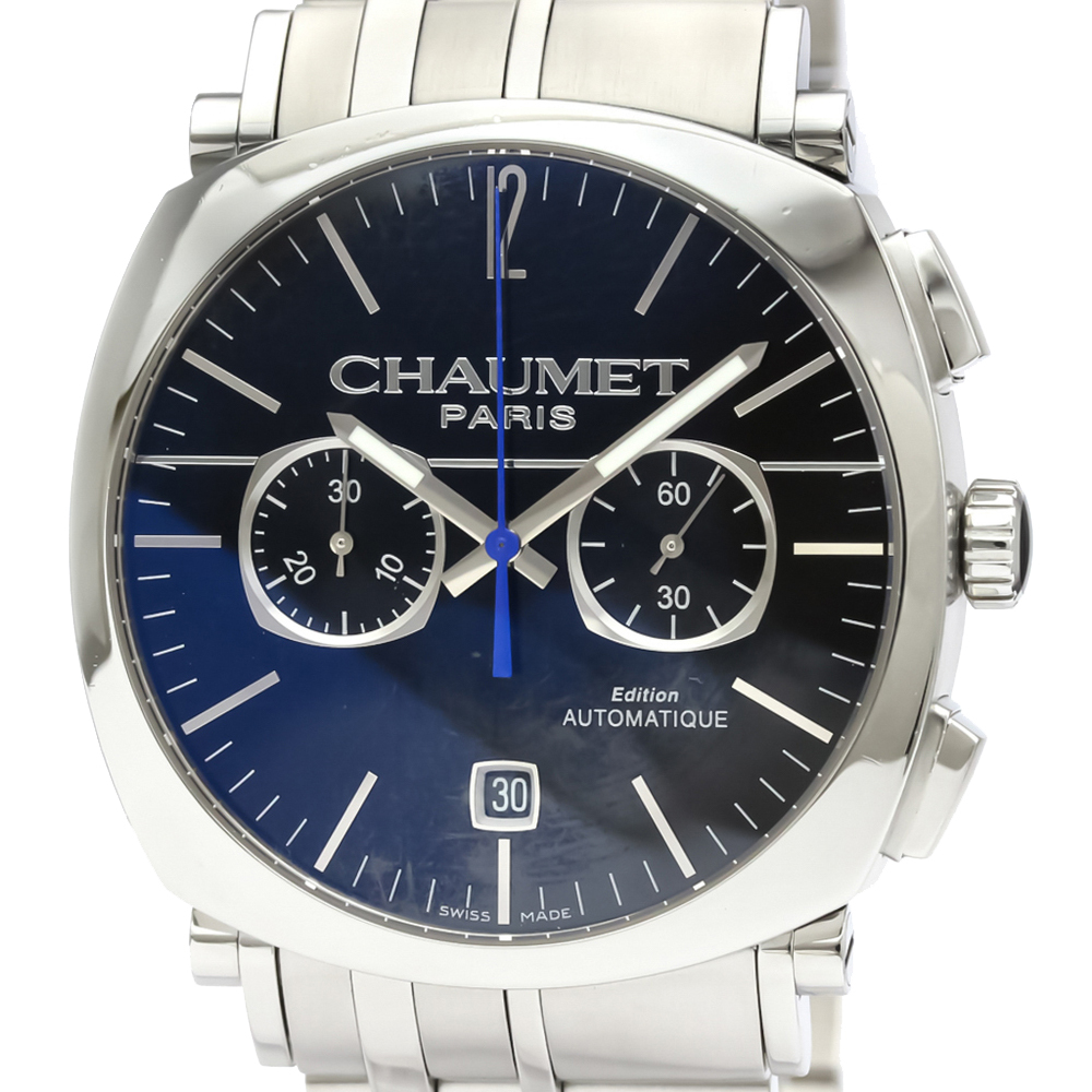 

Chaumet Black Stainless Steel Dandy Chronograph Automatic W11690-30A Men's Wristwatch