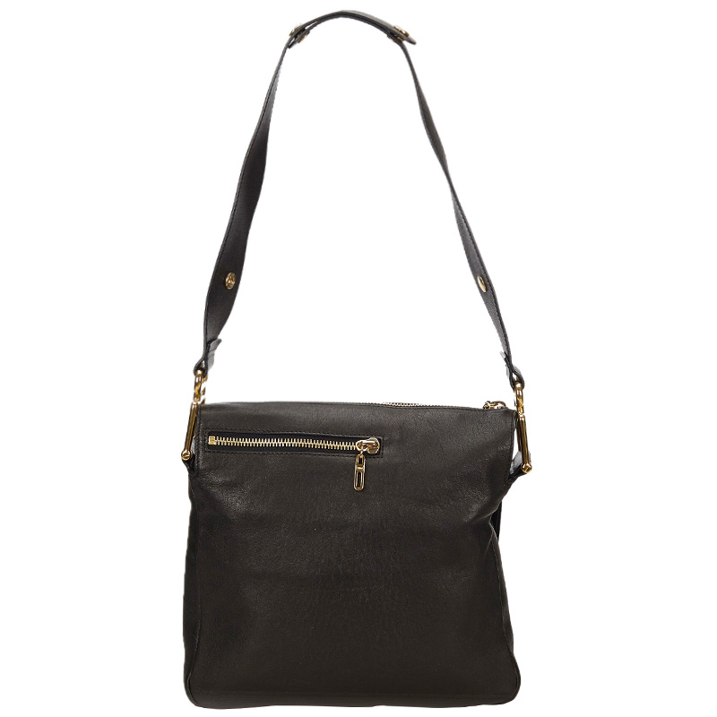 Chloe Black Leather Vanessa Messenger Bag