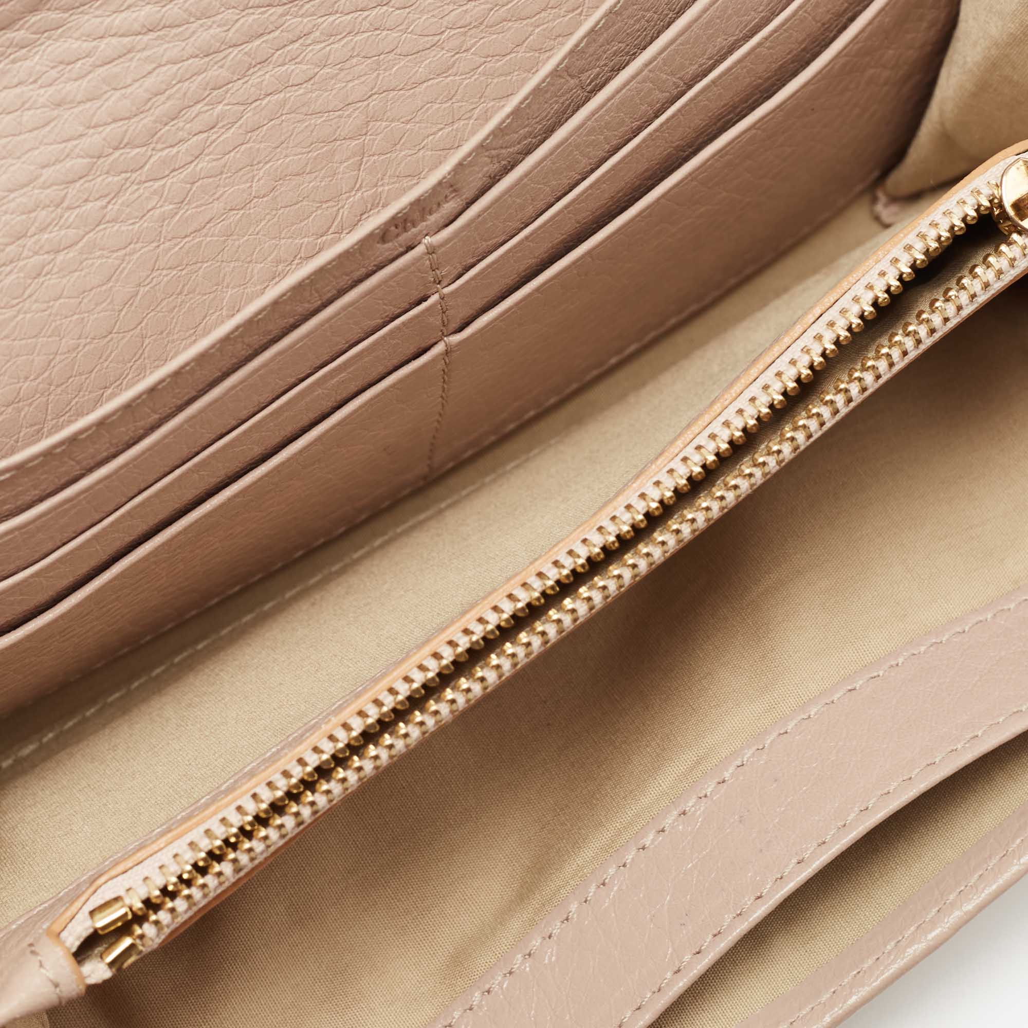 

Chloe Beige Leather Lily Continental Wallet