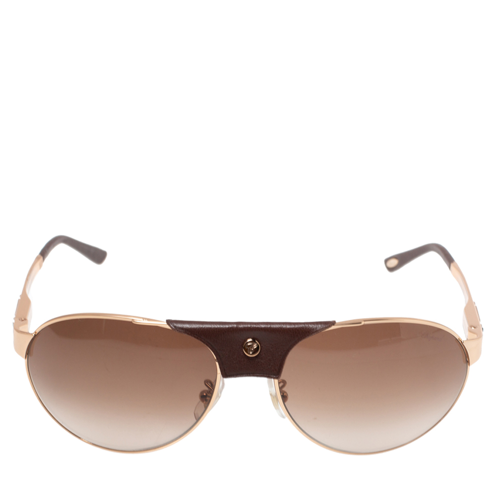 

Chopard UAE National Day Limited Edition Leather/Brown Gradient SCHA25 Aviator Sunglasses