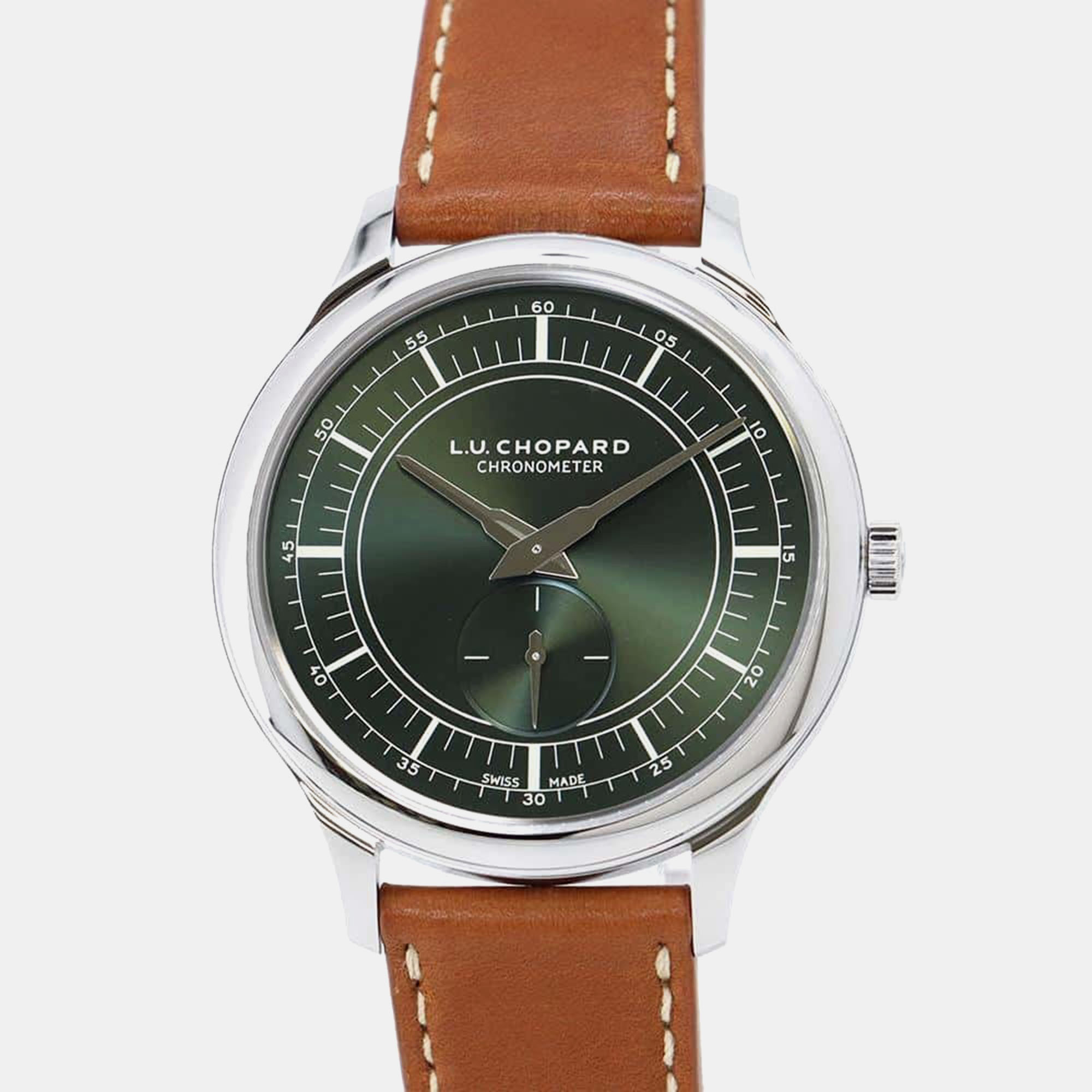 

Chopard Green Stainless Steel L.U.C 168629-3001 Automatic Men's Wristwatch 40 MM