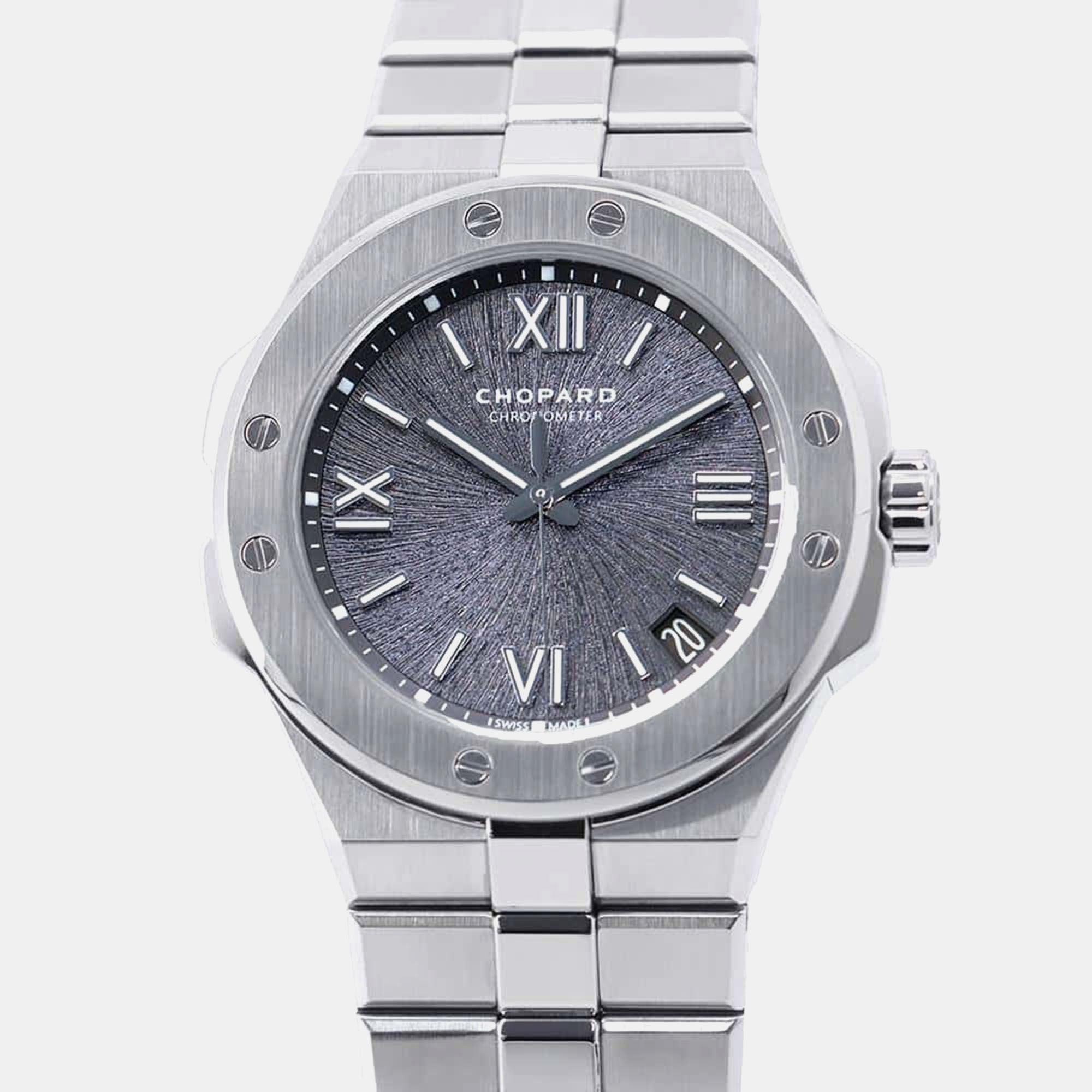 

Chopard Grey Stainless Steel Alpine Eagle 298600-3002 Automatic Men's Wristwatch 41 mm