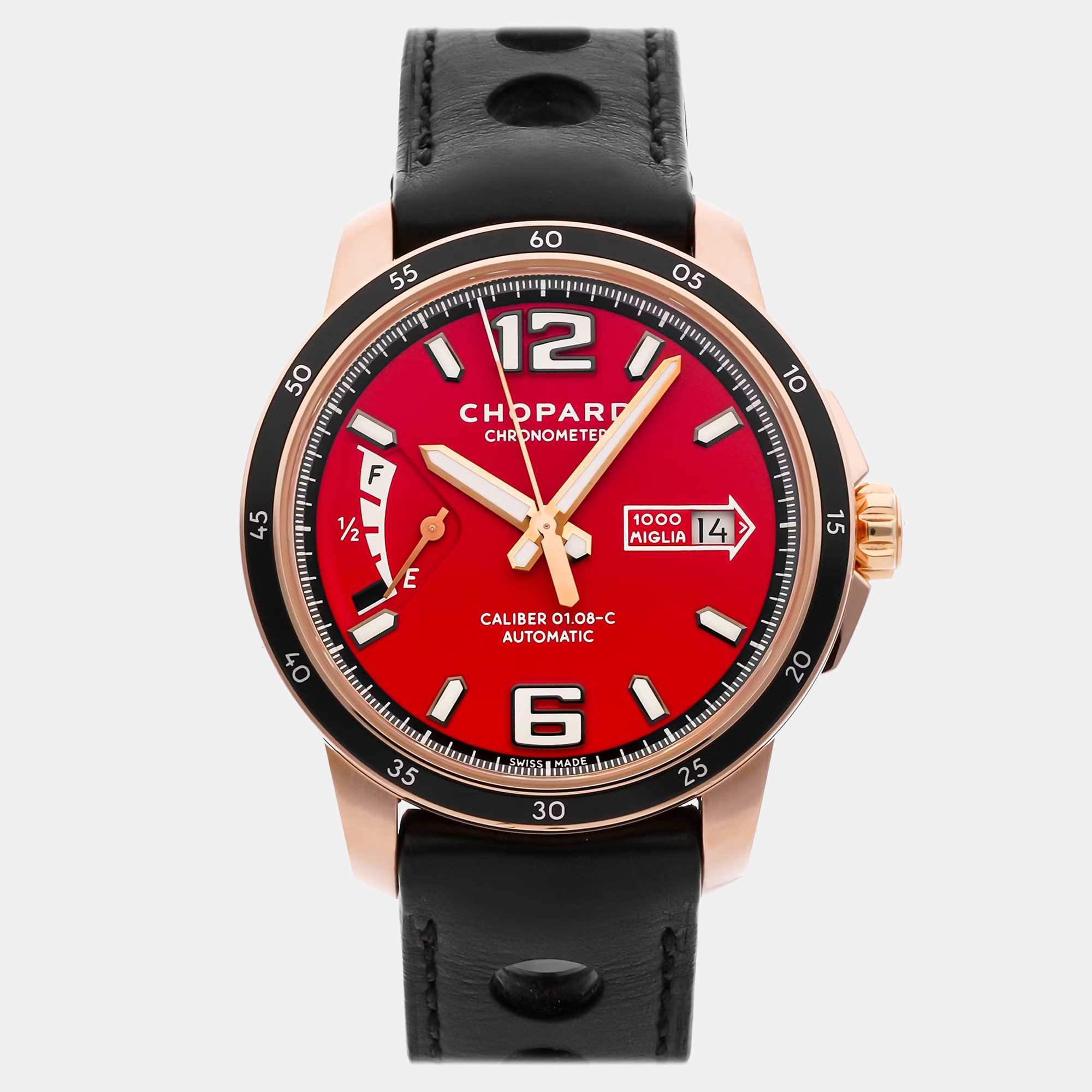 Pre-owned Chopard Mille Miglia Gts Power Control 161296-5002 In Red