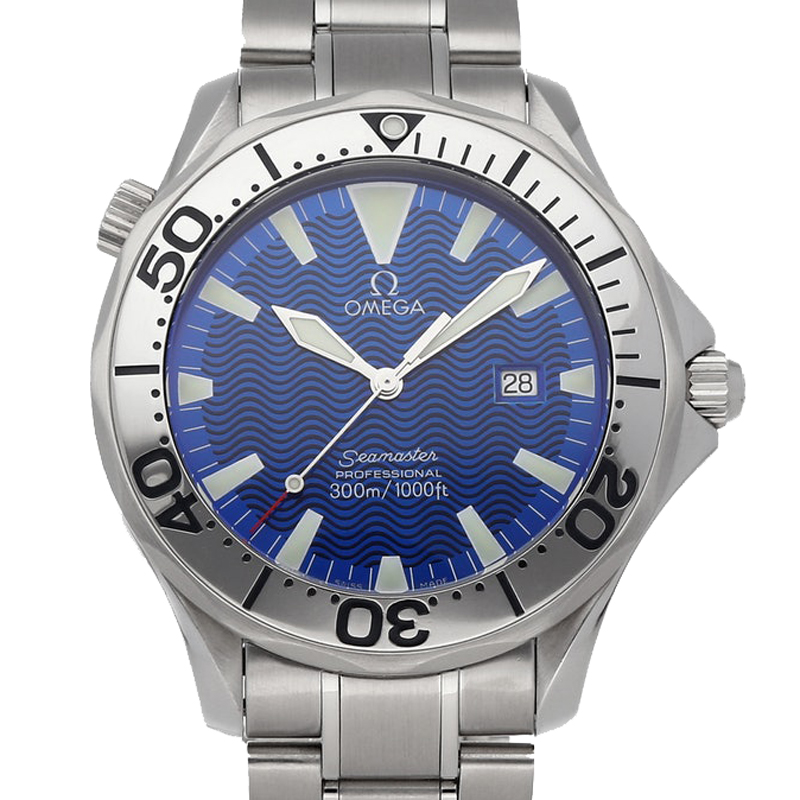 

Omega Blue Stainless Steel Seamaster