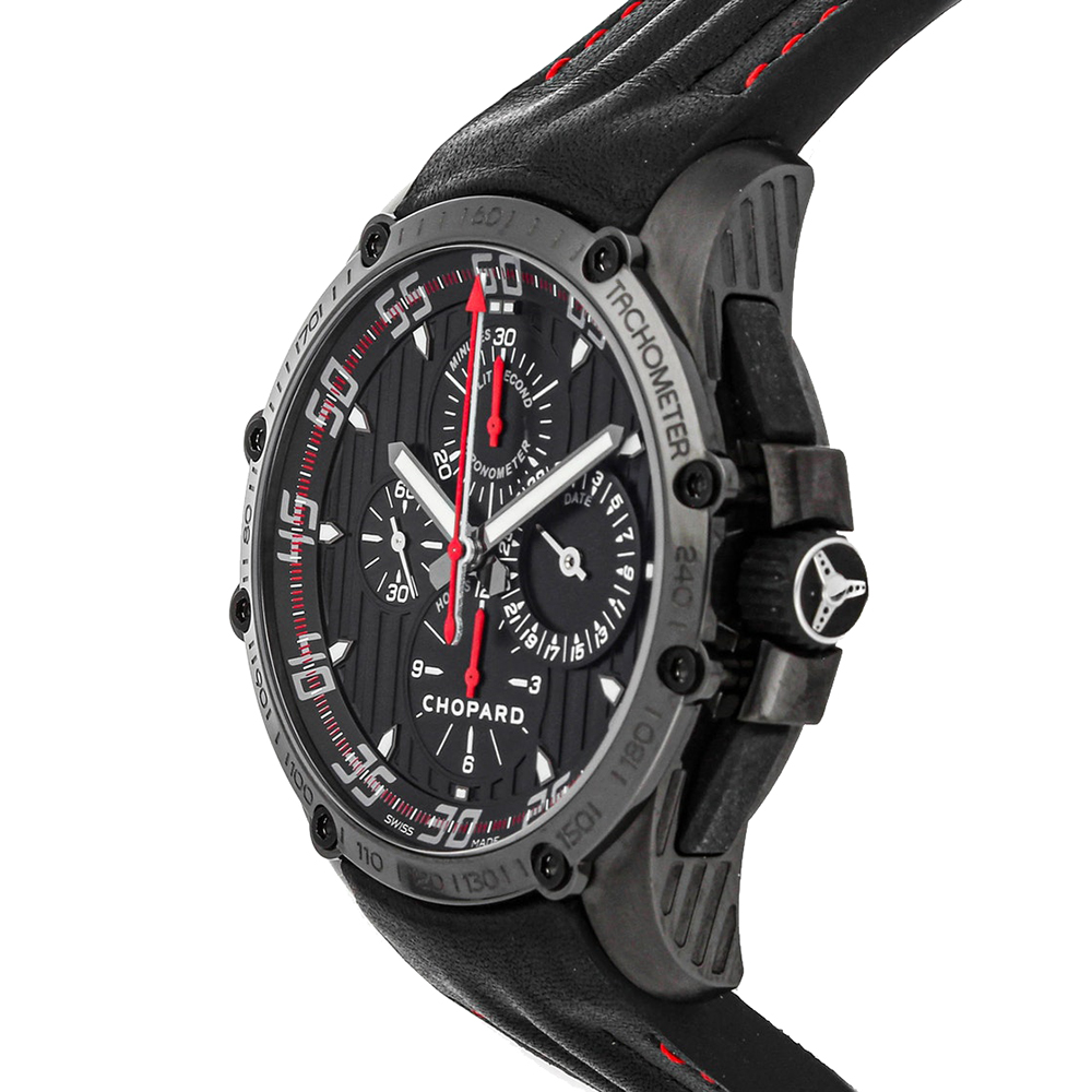 

Chopard Black Stainless Steel DLC Classic Racing Superfast Chronograph Split Second Limited Edition