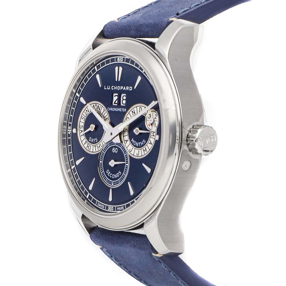 

Chopard Blue Stainless Steel L.U.C Perpetual Twin