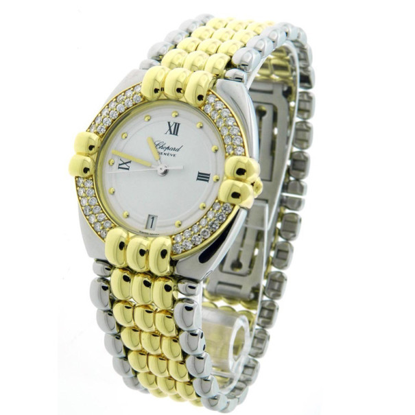 Chopard GSTAAD 33 8121 18k Yellow Gold Stainless Steel Diamonds