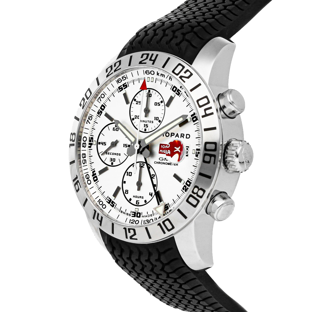 

Chopard White Stainless Steel Mille Miglia GMT 168992-3003 Men's Wristwatch 42 MM