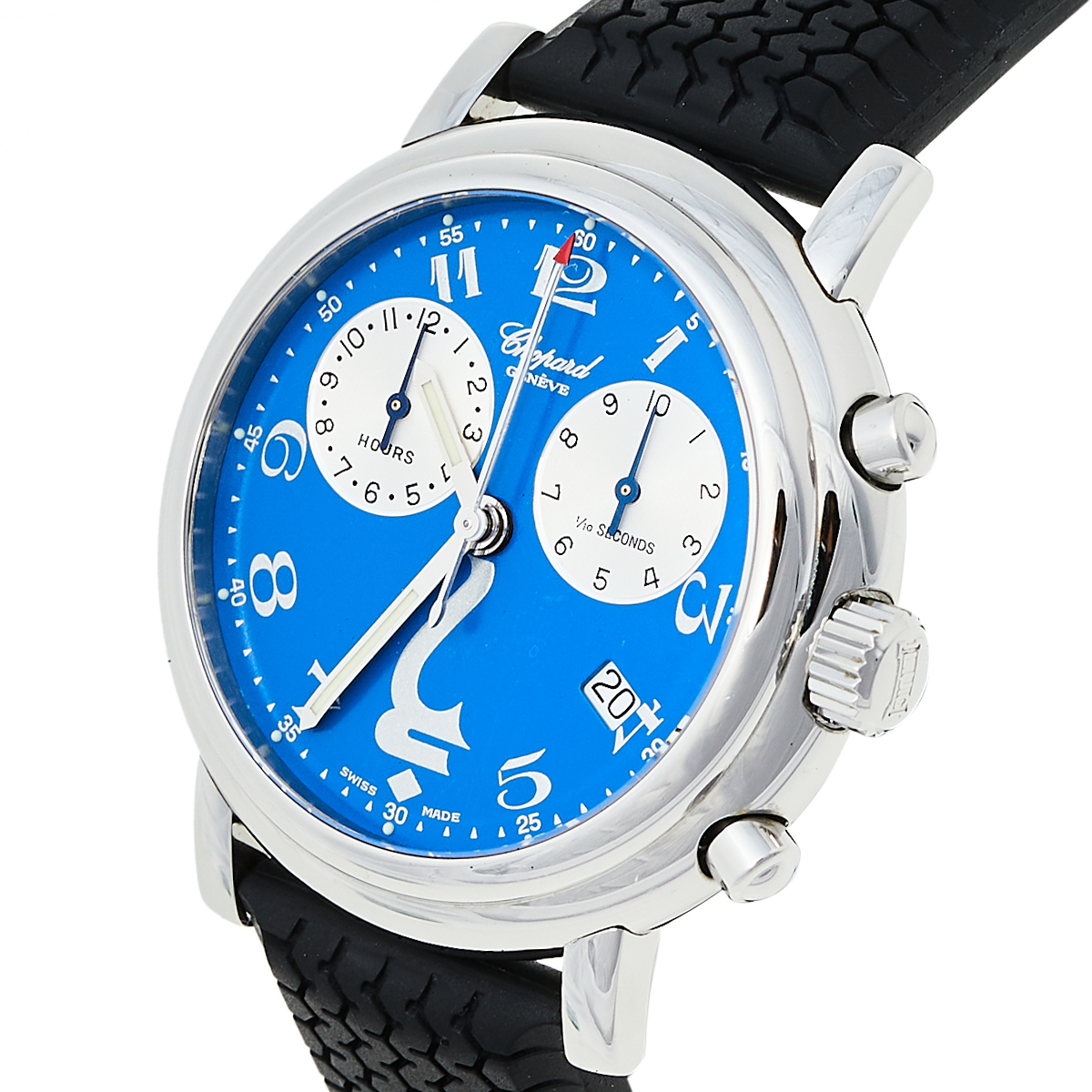 

Chopard Blue Stainless Steel Rubber Godolphin Mille Miglia