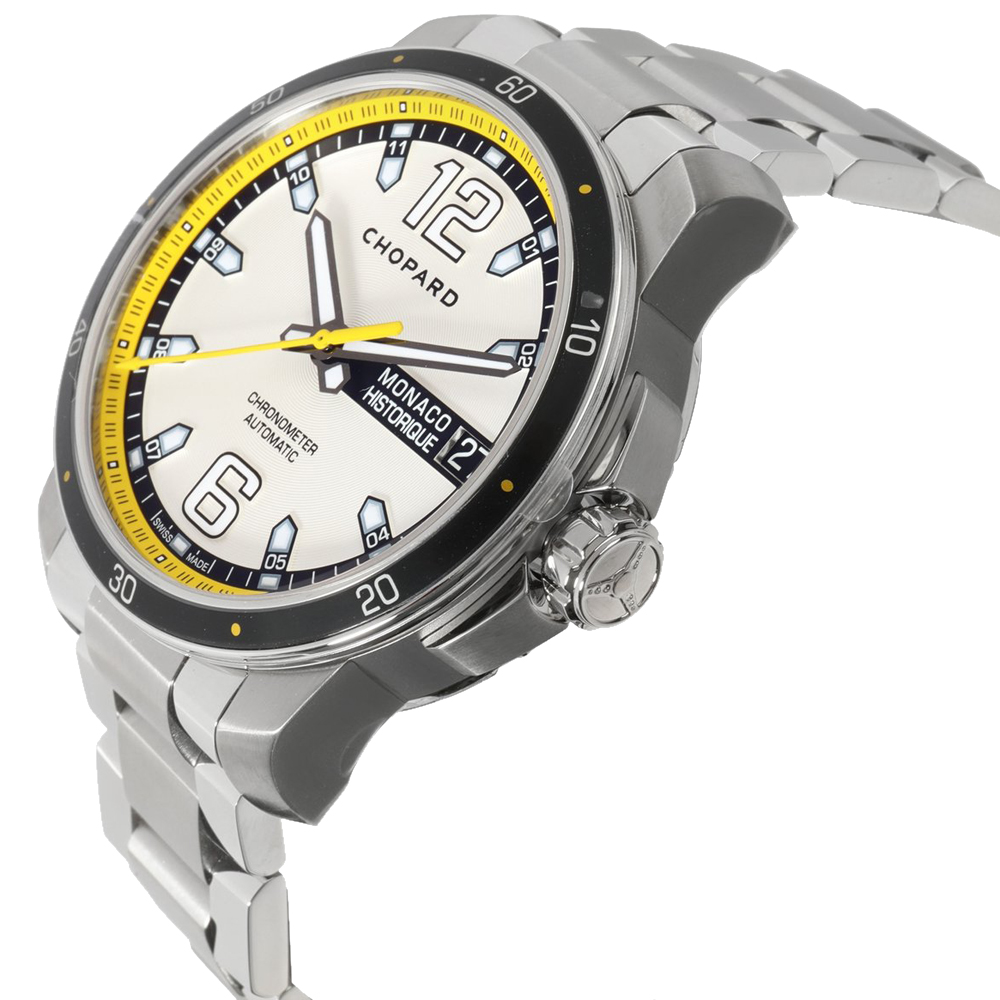 

Chopard Silver Titanium And Stainless Steel Monaco Historique 158568-3001 Men's Wristwatch  MM