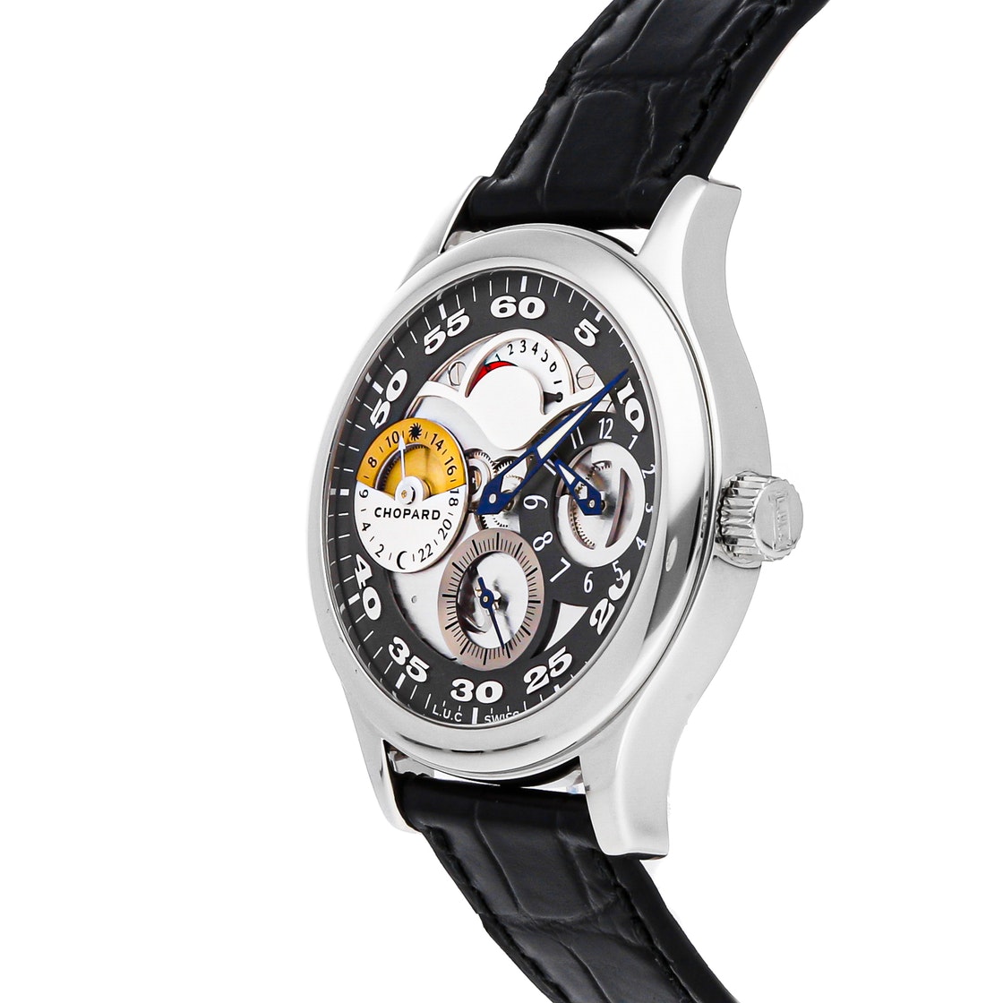 

Chopard Silver Stainless Steel L.U.C. Tech Regulator Limited Edition 168449-3001 Men's Wristwatch 39 MM