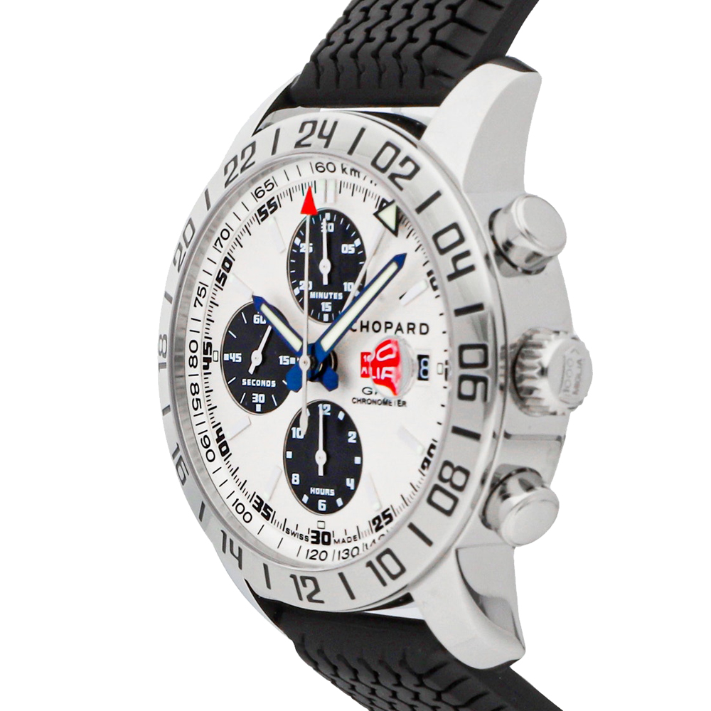 

Chopard White Stainless Steel Mille Miglia GMT Chronograph Limited Edition 16/8994 Men's Wristwatch