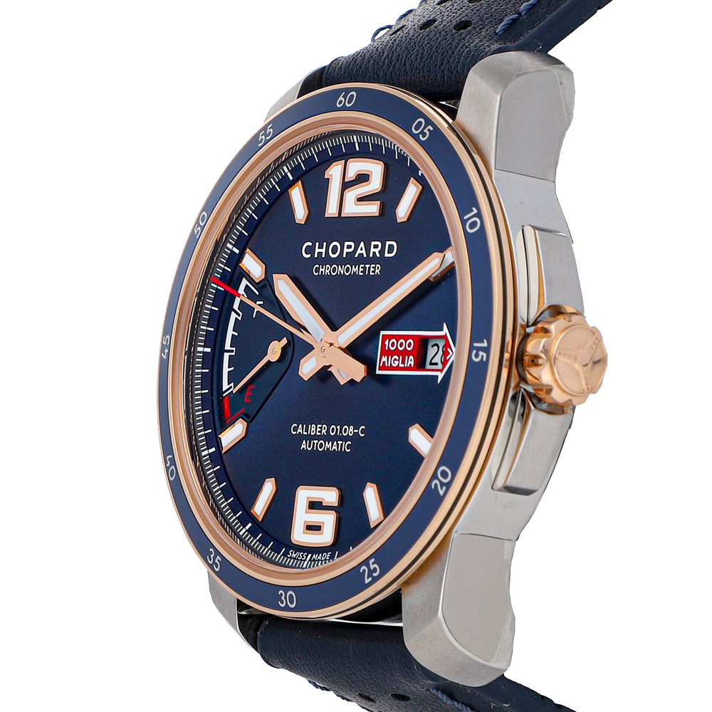 

Chopard Blue Stainless Steel Mille Migilia GTS Azzurro Power Control Limited Edition 168566-6002 Men's Wristwatch 43 MM