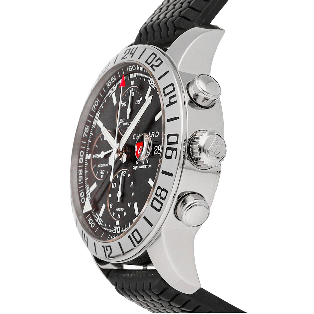 

Chopard Black Stainless Steel Mille Miglia GMT Chronograph 168992-3001 Men's Wristwatch 42 MM