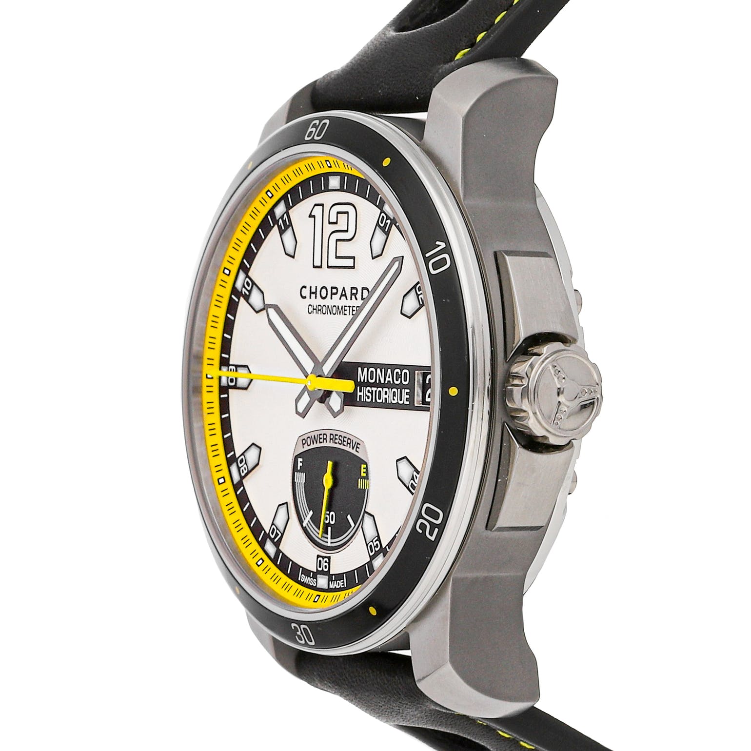 

Chopard Black Titanium Grand Prix de Monaco Historique Power Control 168569-3001 Men's Wristwatch 44 MM, White