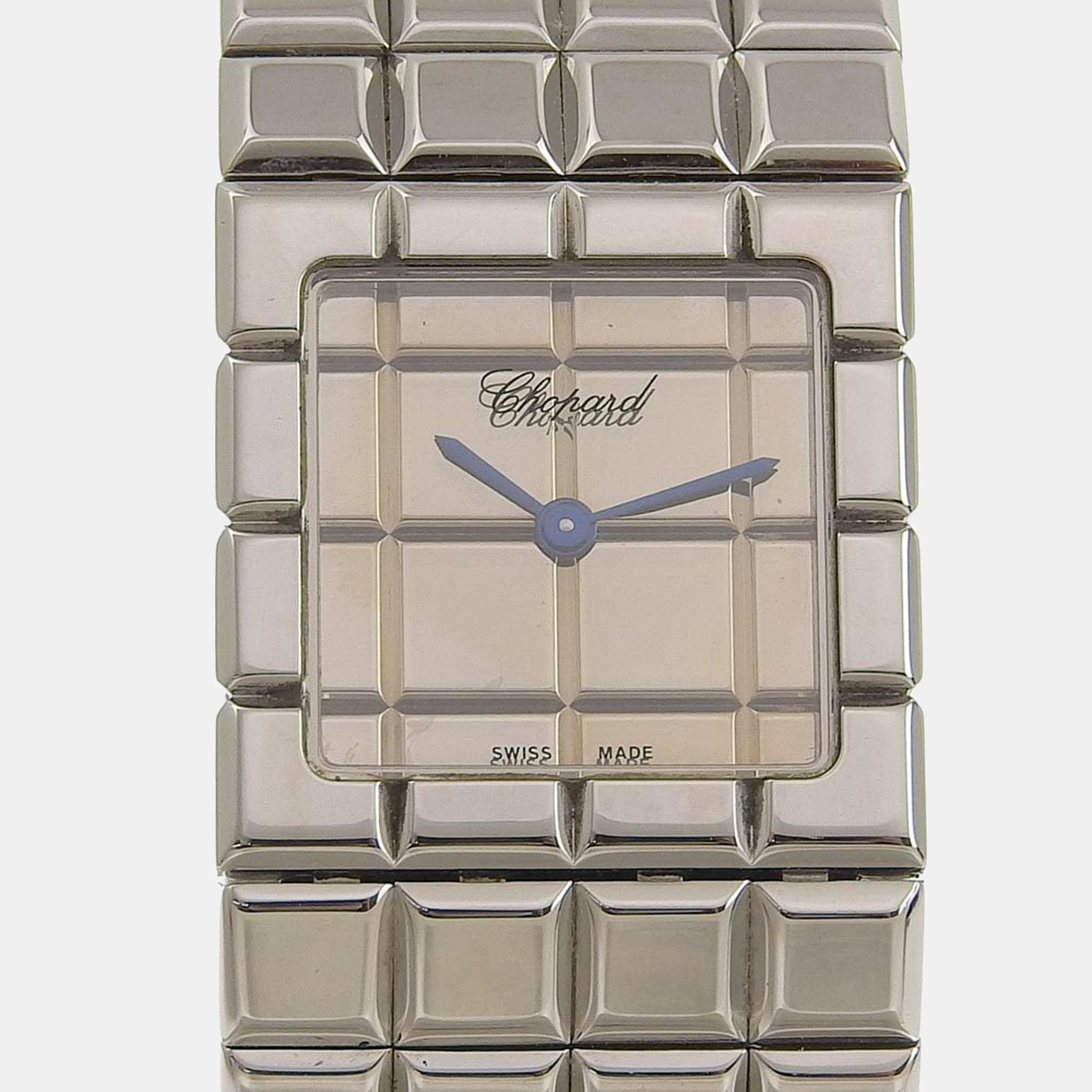 

Chopard Silver Stainless Steel Ice Cube 118898 Quartz Men's Wristwatch 22 mm