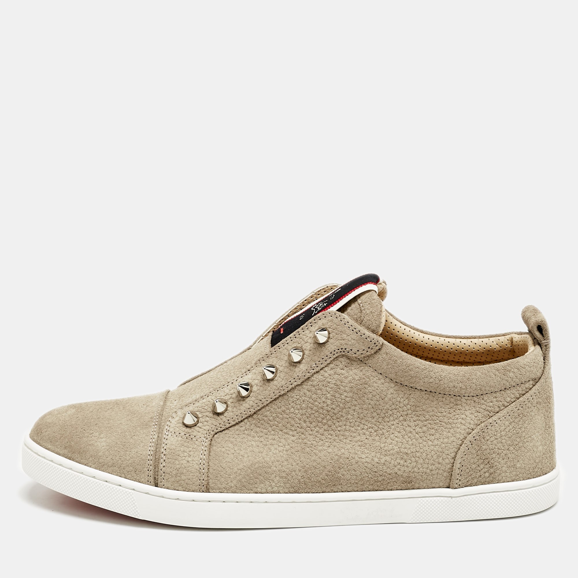 

Christian Louboutin Beige Suede F.A.V Fique A Vontade Sneakers Size