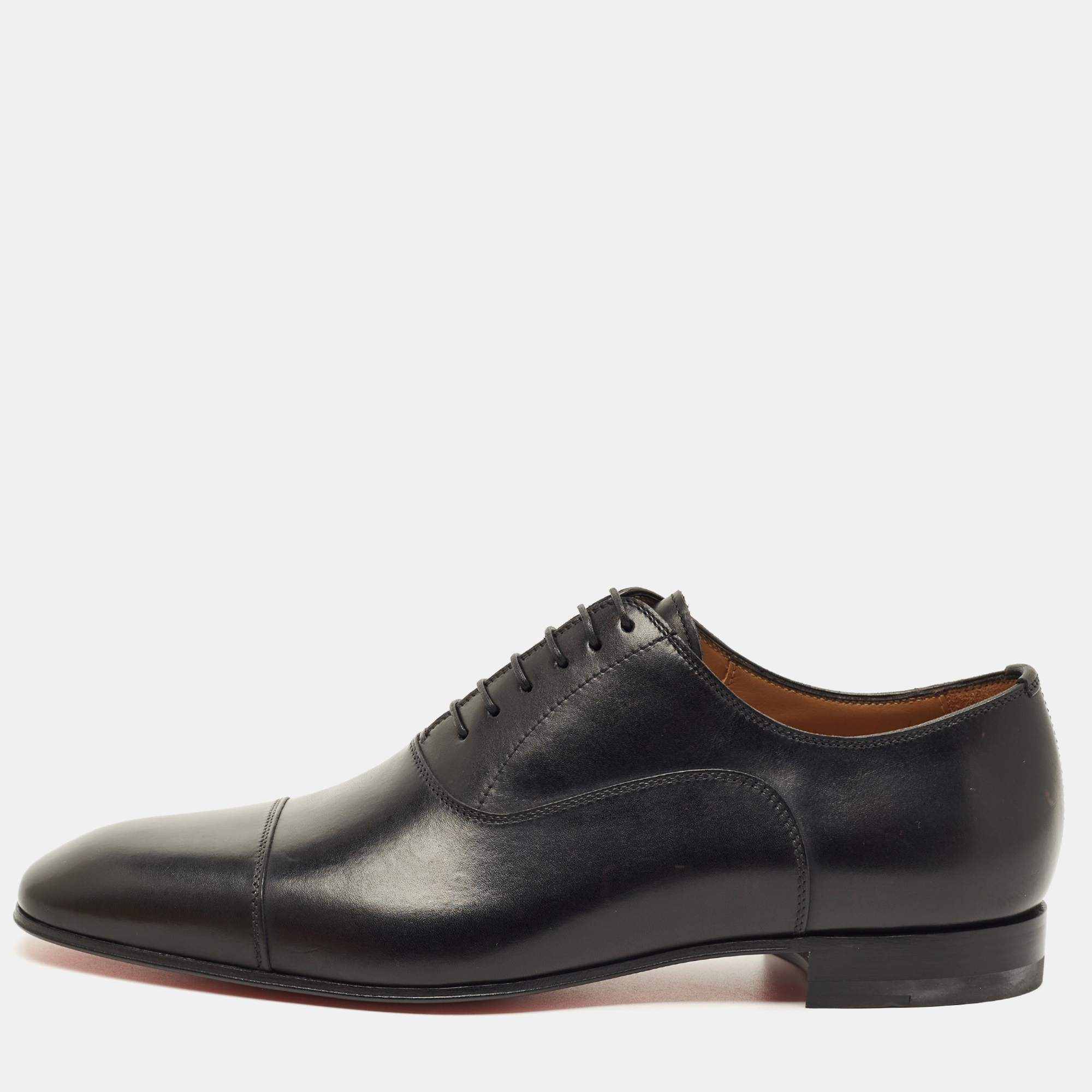 

Christian Louboutin Black Leather Greggo Oxfords Size