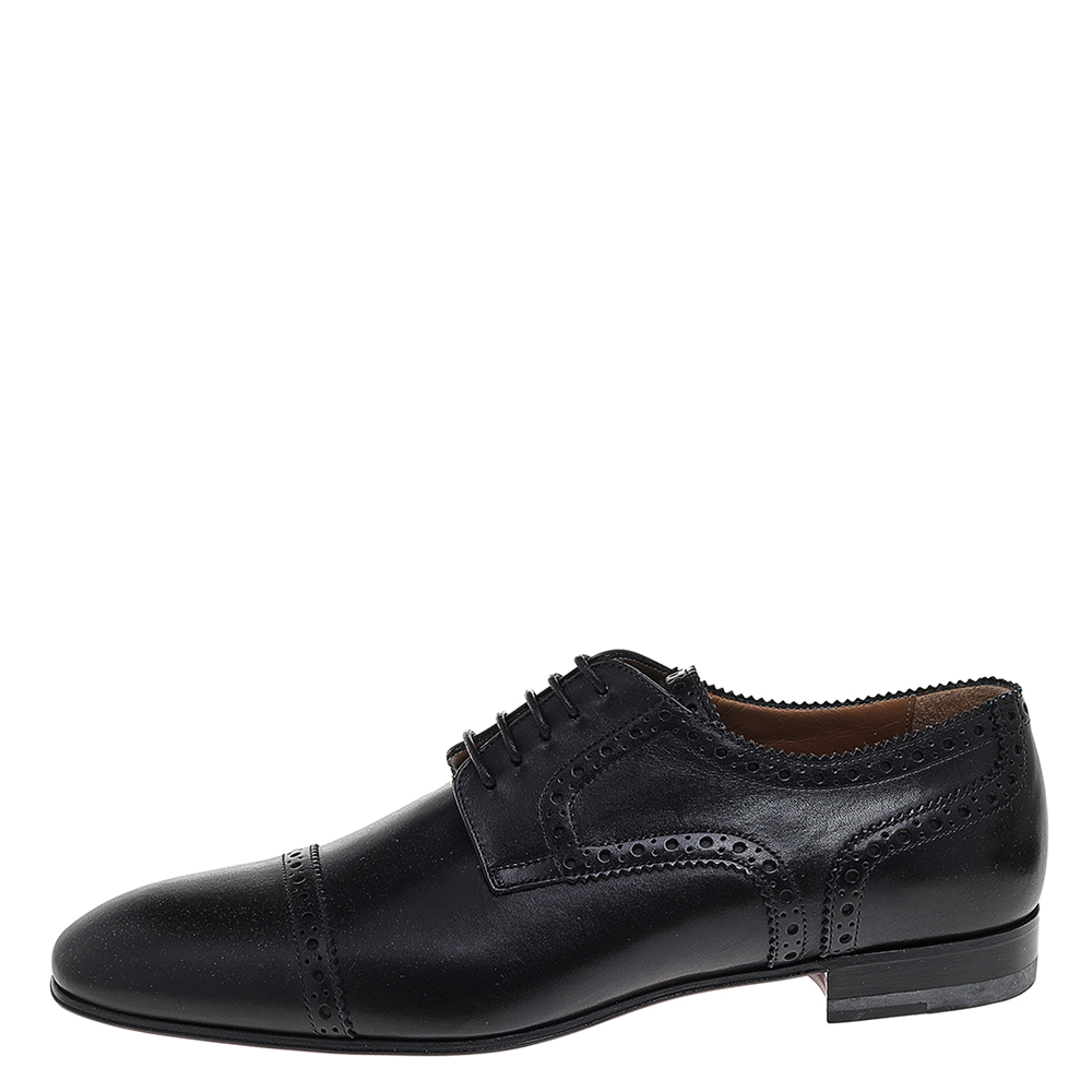 

Christian Louboutin Black Brogue Leather Alpha Mate Derby Shoes Size