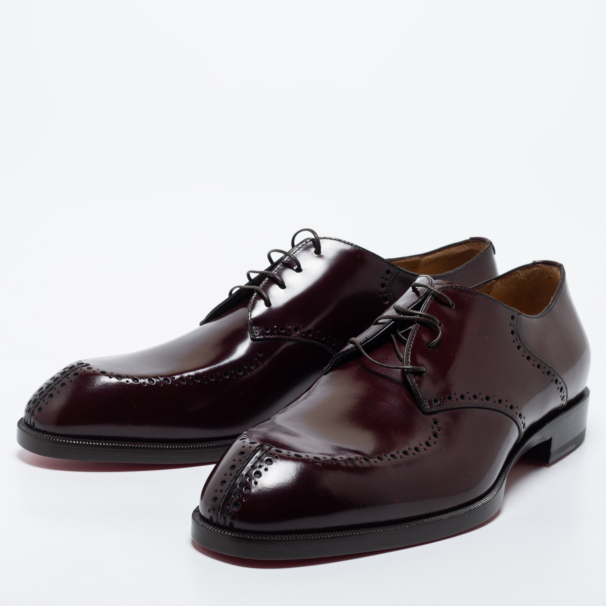 

Christian Louboutin Burgundy Leather A Mon Homme Derby Size