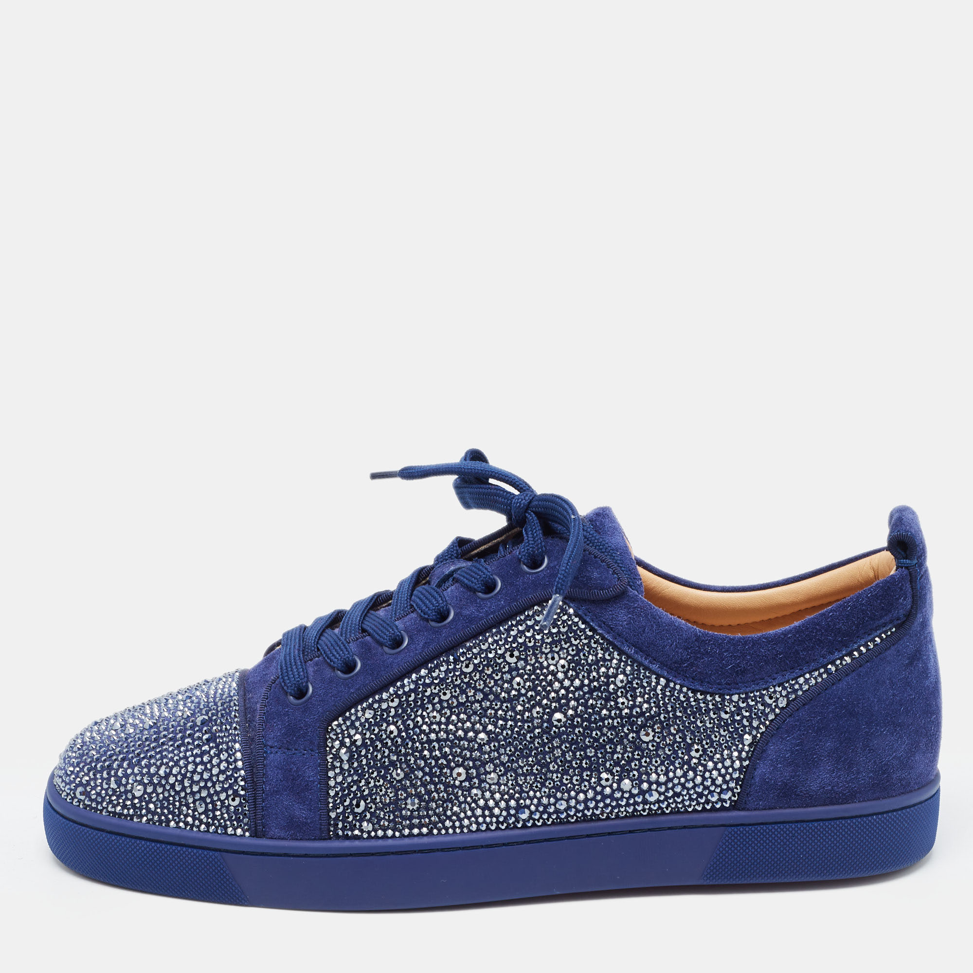 Mens blue suede outlet christian louboutin