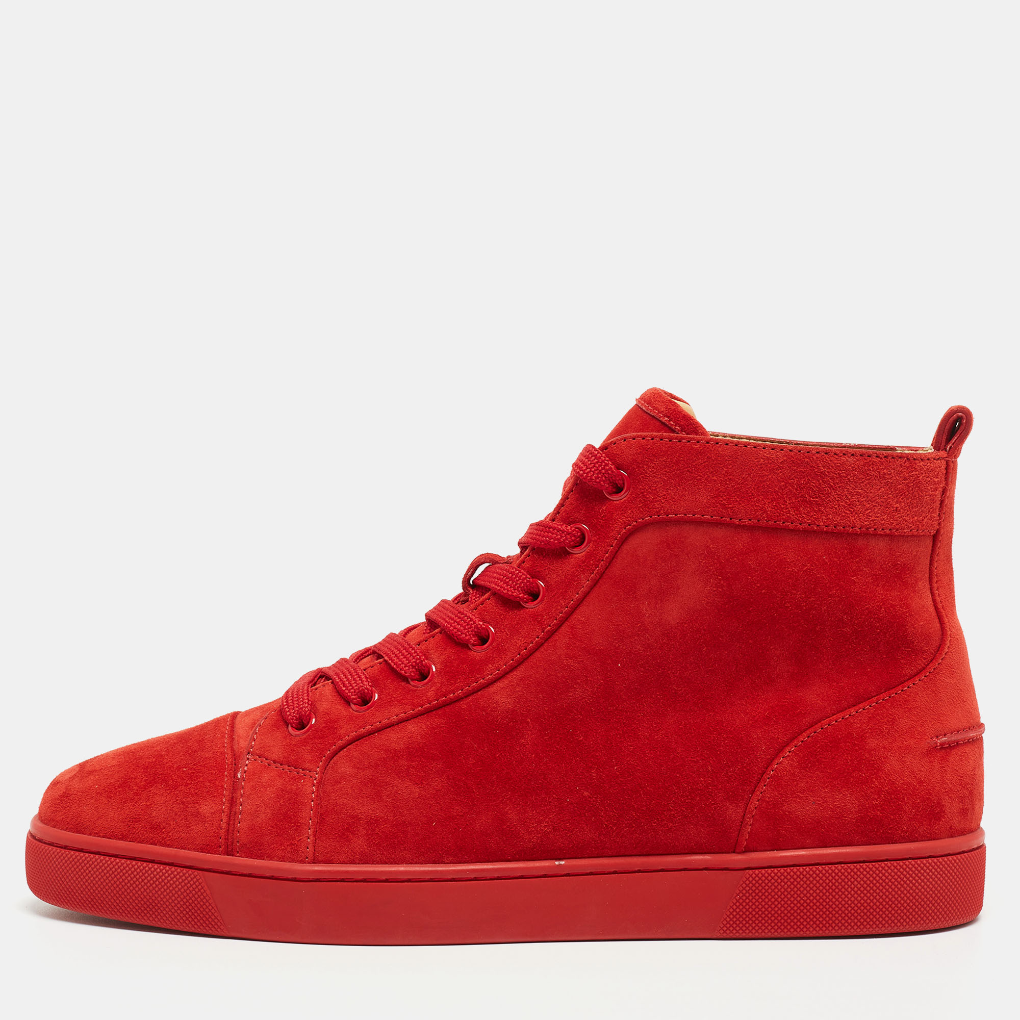 Christian Louboutin Mixkeoshell Metallic High-top Leather Trainers for Men