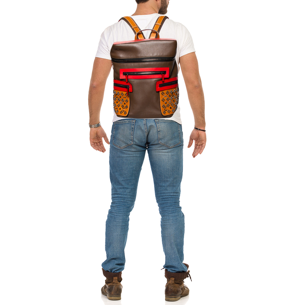 

Christian Louboutin Multicolor Leather Spiked Apoloubi Backpack