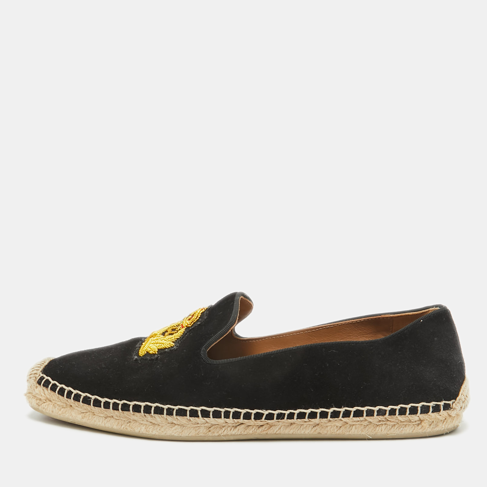 

Christian Louboutin Black Suede Nanou Orlato Slip On Espadrille Size