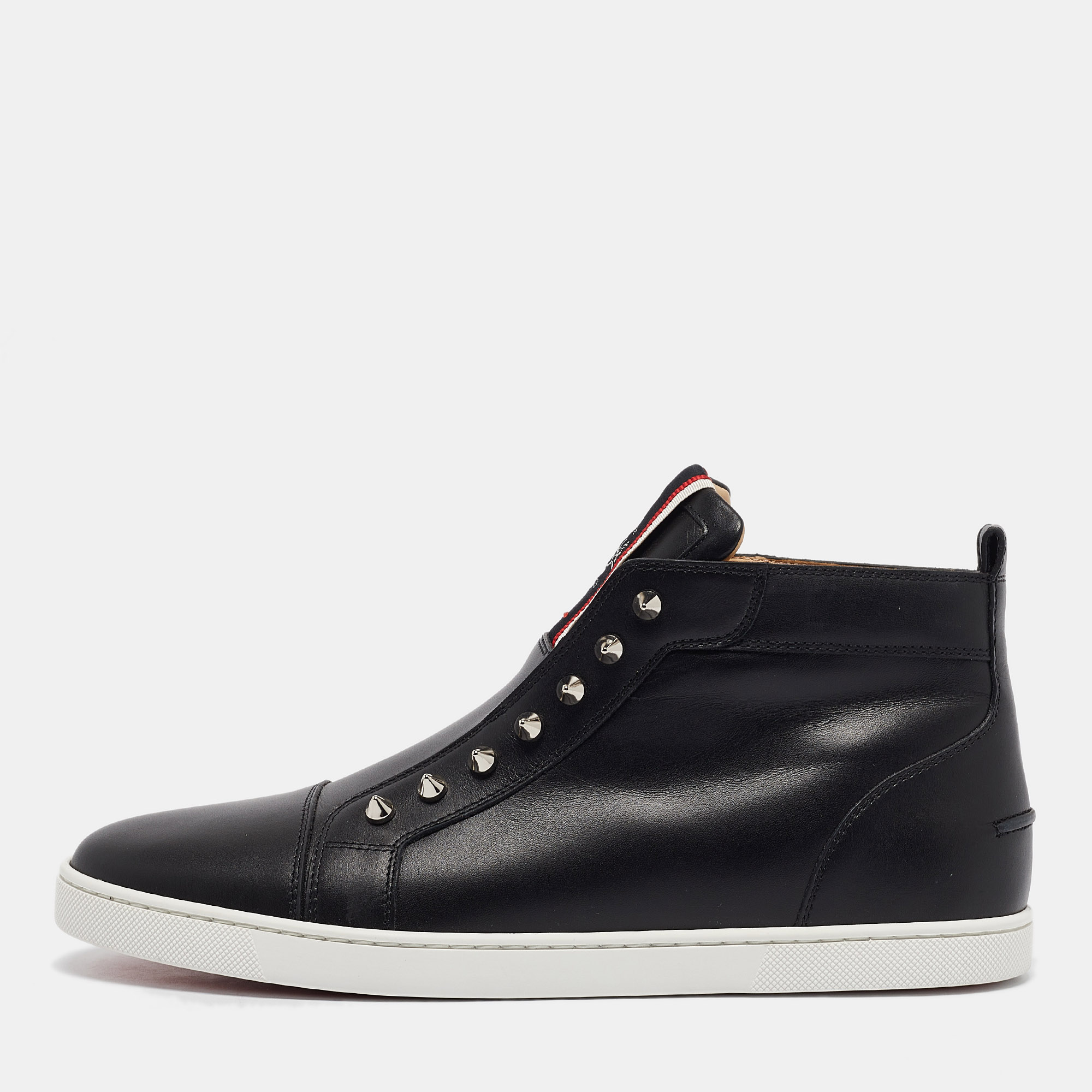 

Christian Louboutin Black Leather Fique A Vontade Sneakers Size