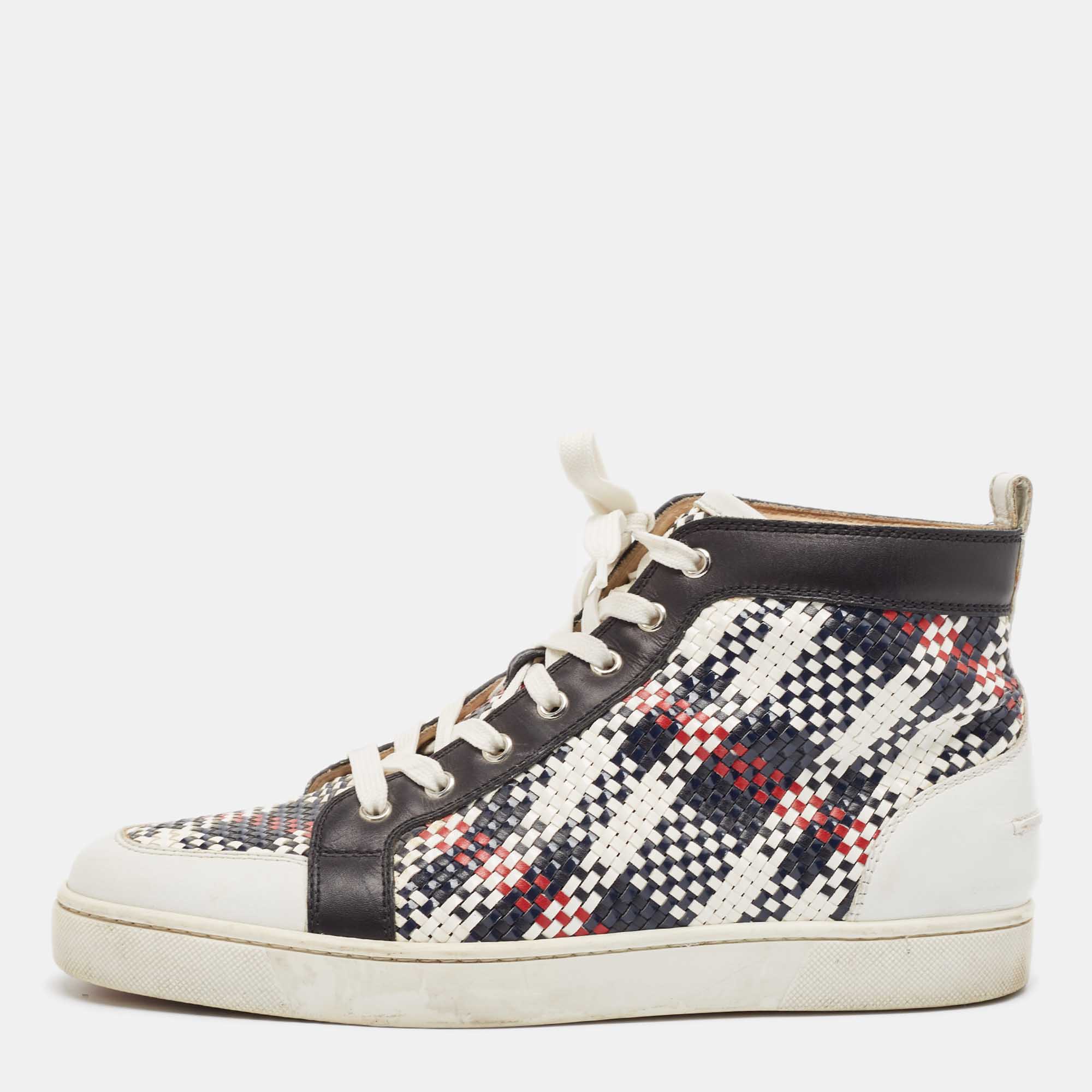 

Christian Louboutin Multicolor Leather Louis High Top Sneakers Size