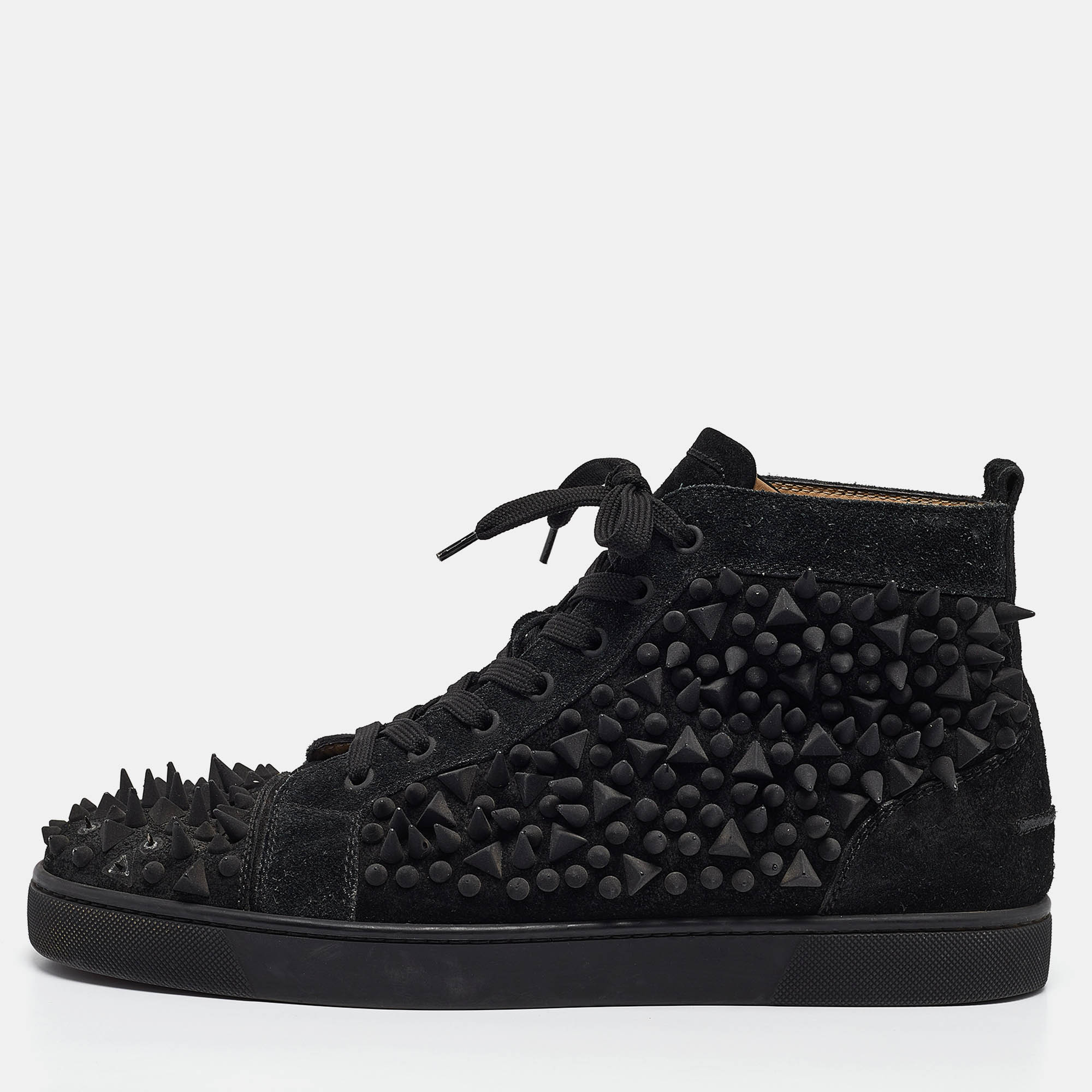 

Christian Louboutin Black Suede Louis Pik Pik Sneakers Size