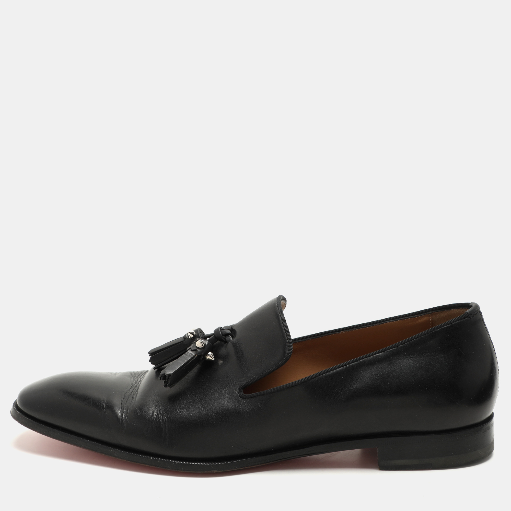 

Christian Louboutin Black Leather Dandelion Tassel Loafers Size