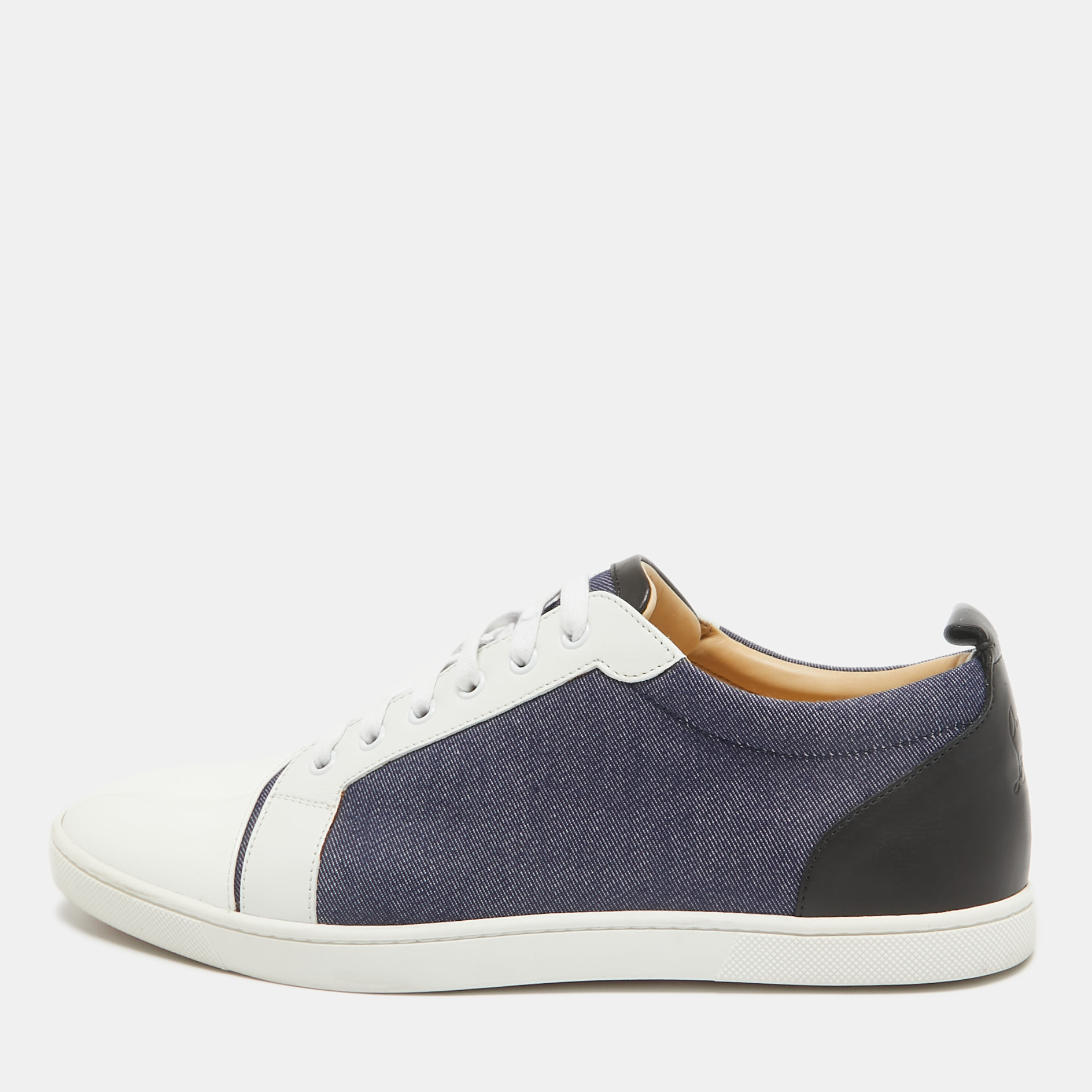 

Christian Louboutin Tricolor Denim and Patent Leather Gondolier Sneakers Size, Navy blue