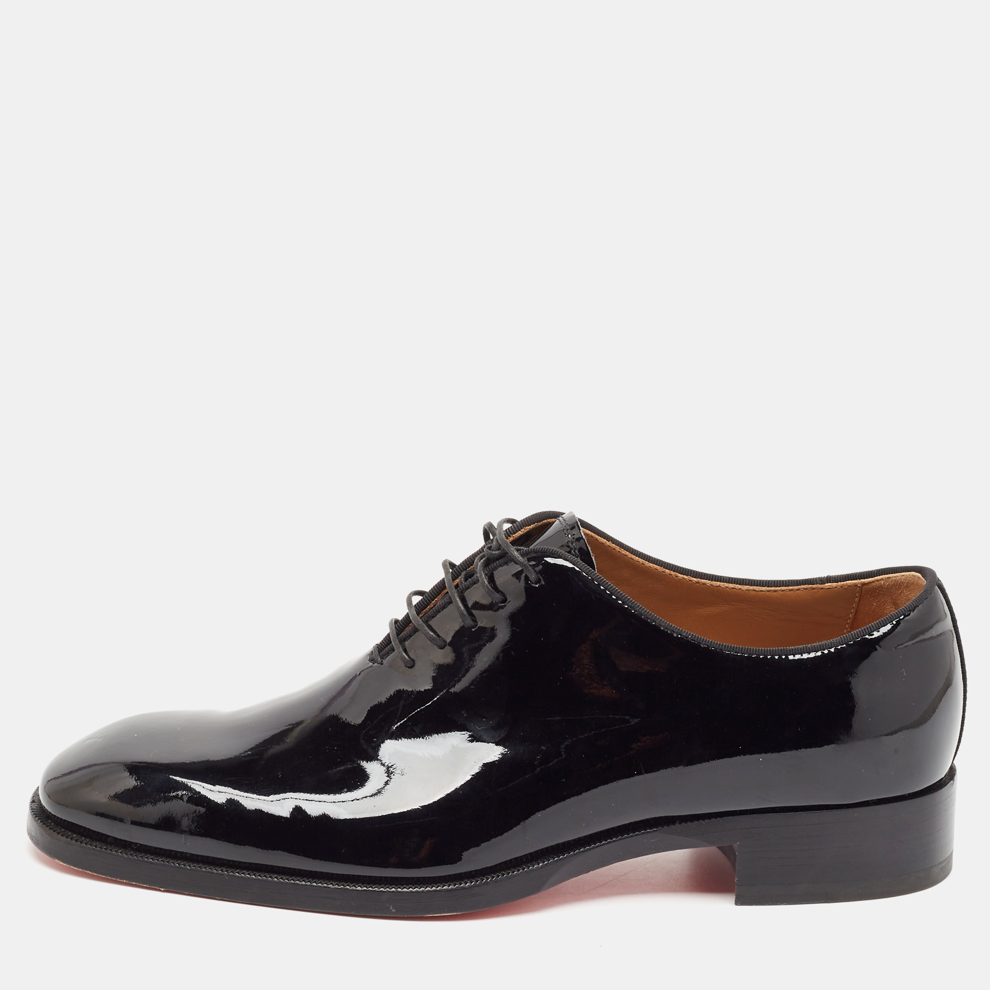 

Christian Louboutin Black Patent Leather Corteo Oxfords Size