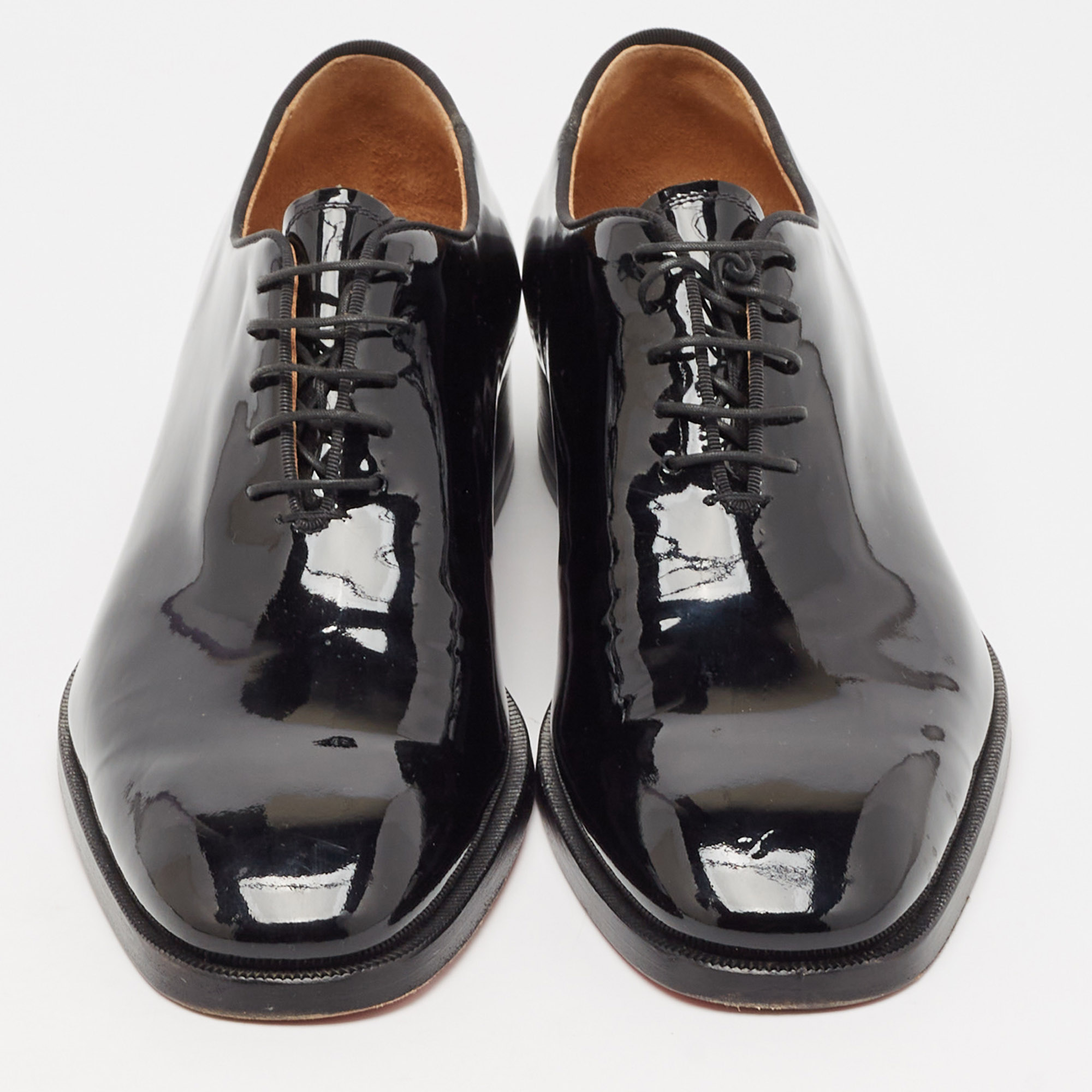 Christian Louboutin Black Patent Leather Corteo Oxfords Size 41 