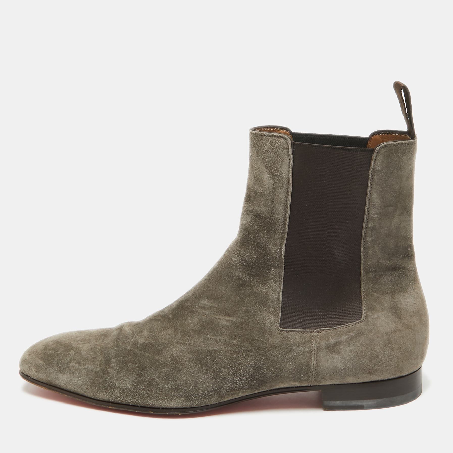 

Christian Louboutin Grey Suede Samson Chelsea Boots Size