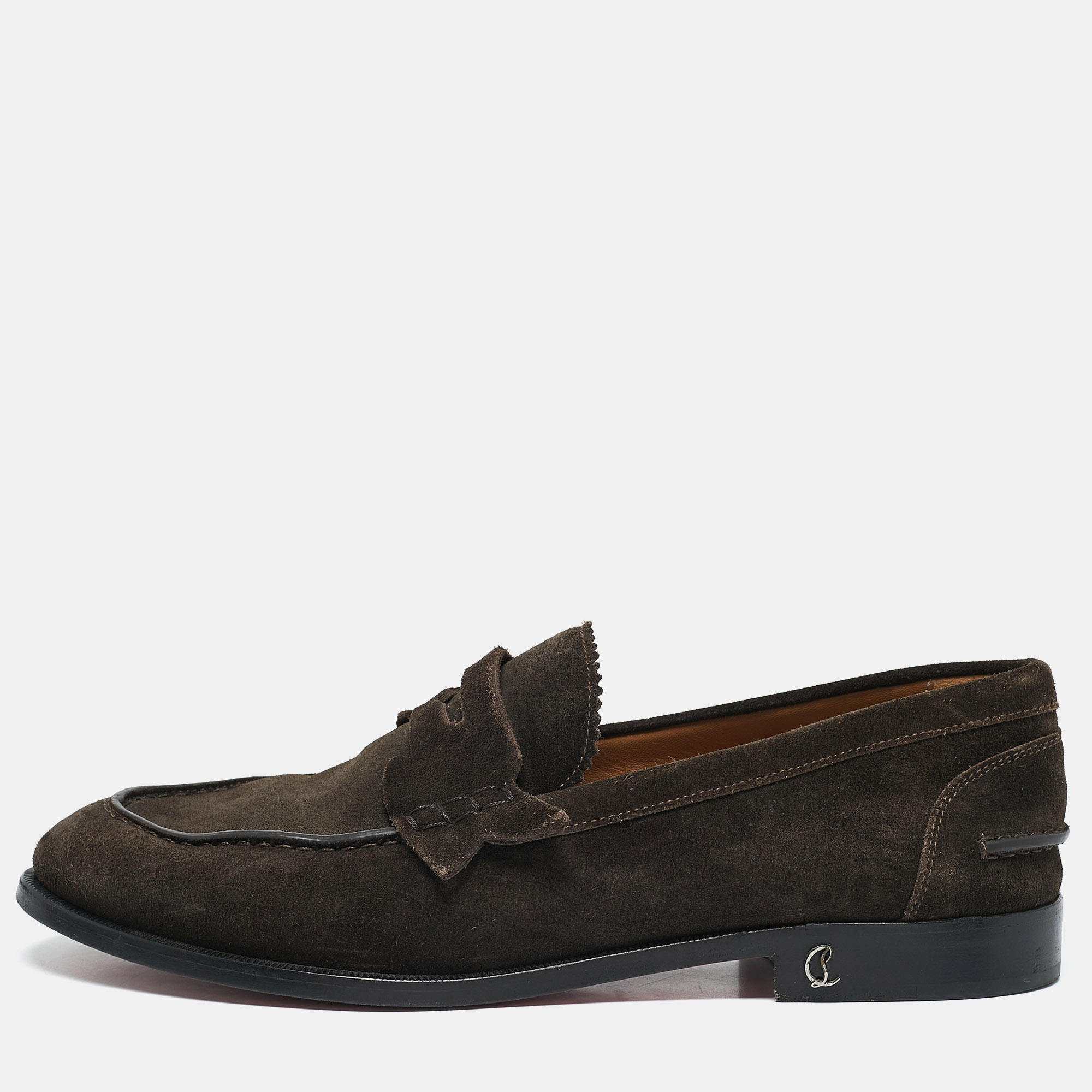 

Christian Louboutin Brown Suede Slip On Loafers Size