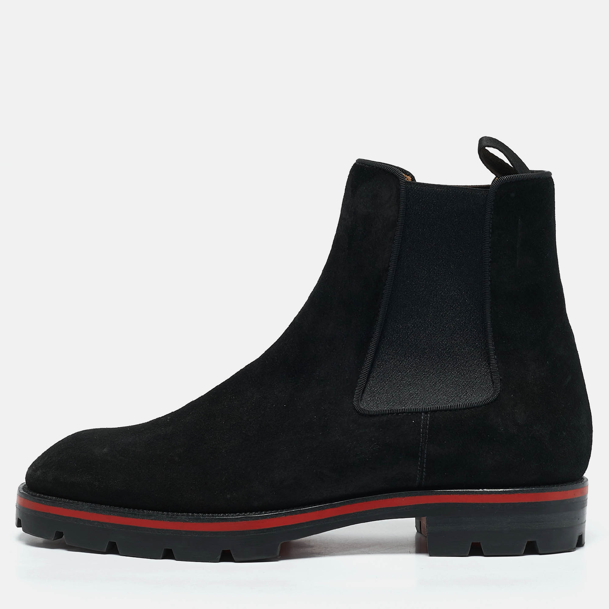 

Christian Louboutin Black Suede Alpinosol Boot Size